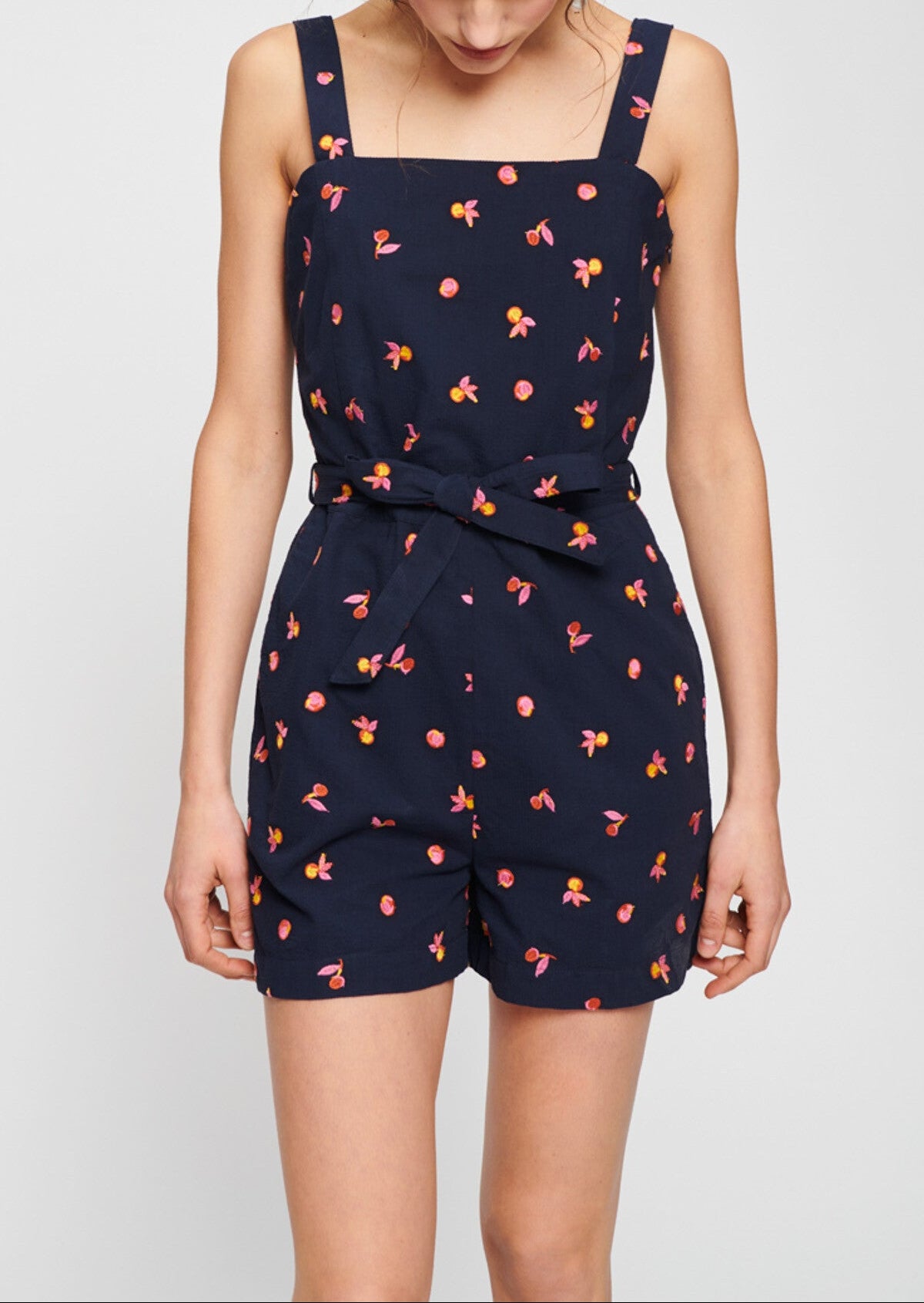 Combi-short bleu nuit à motifs Faume - seconde main