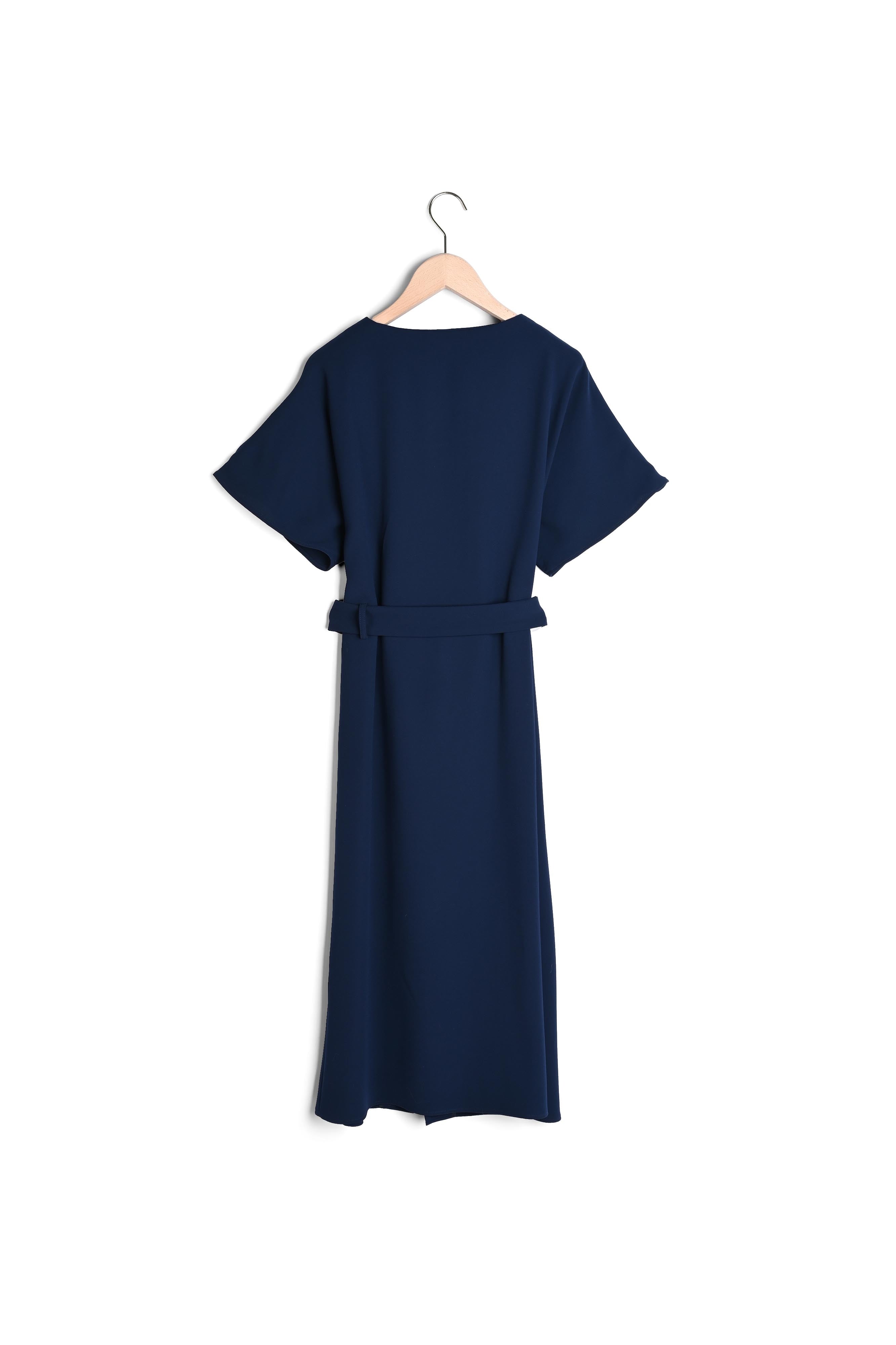 Robe Rafaelle bleu nuit en crêpe Faume - seconde main