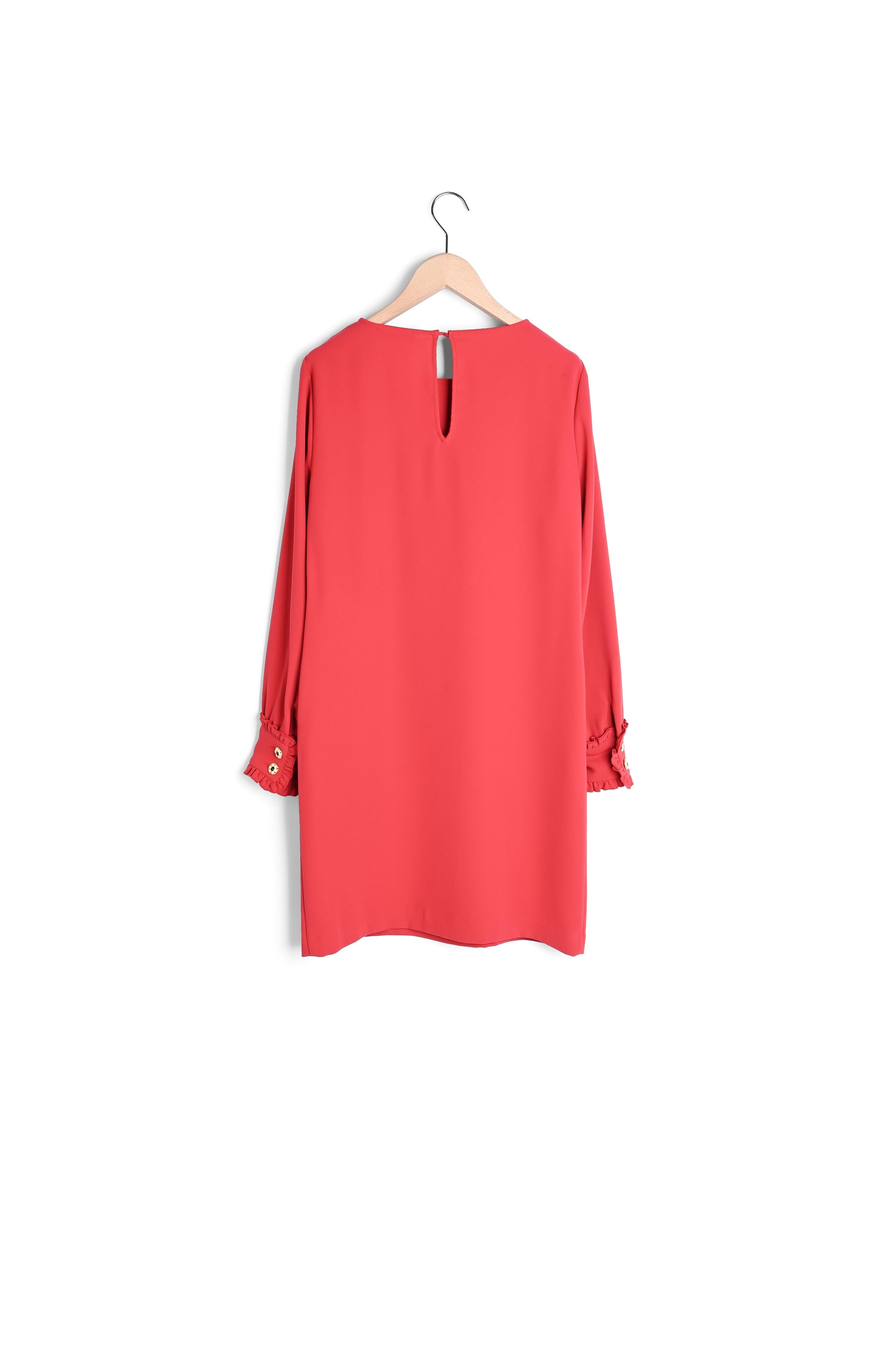 Robe Renaude rouge en crêpe Faume - seconde main