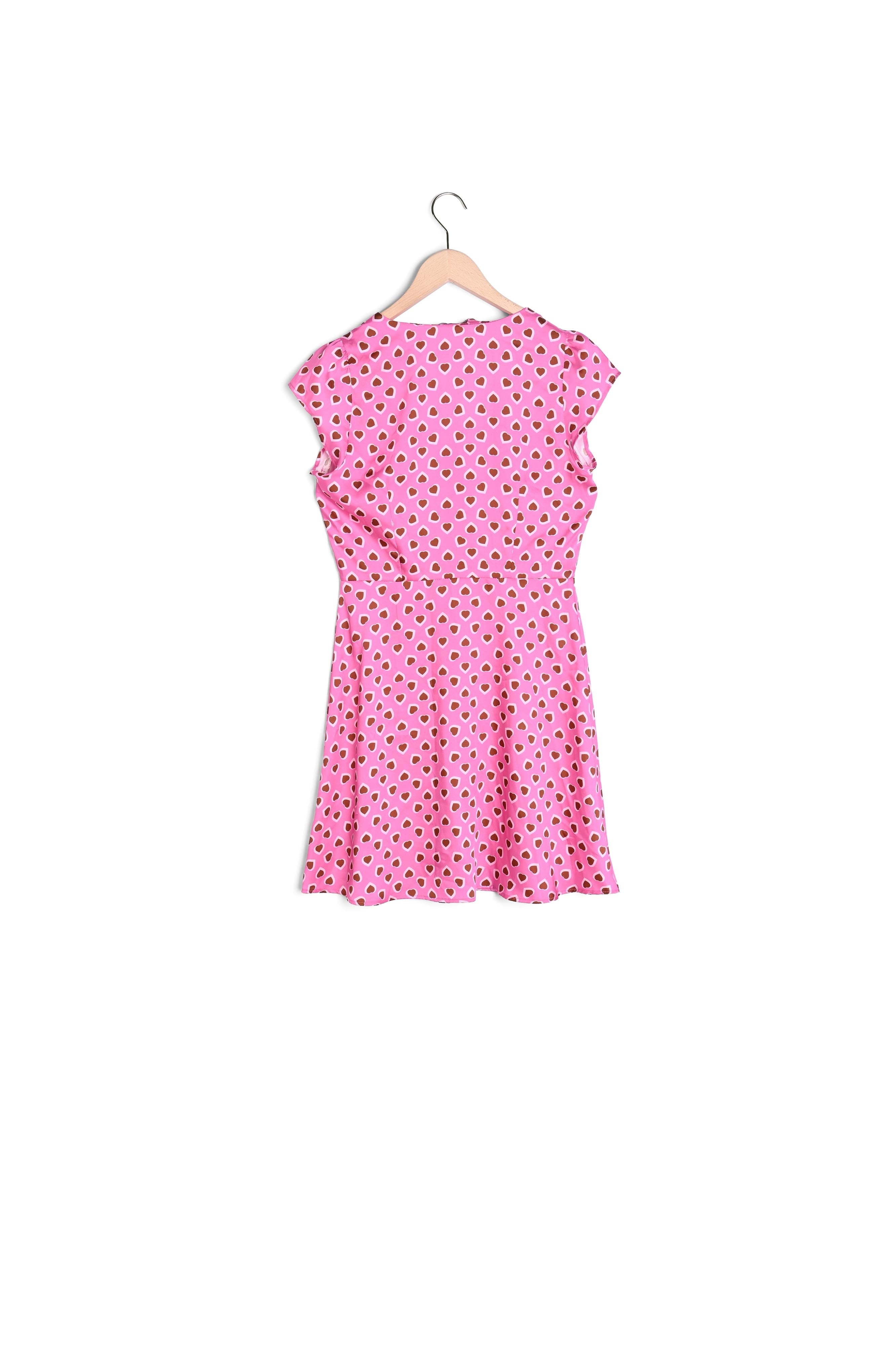 Robe Ruomi rose imprimé coeur Faume - seconde main