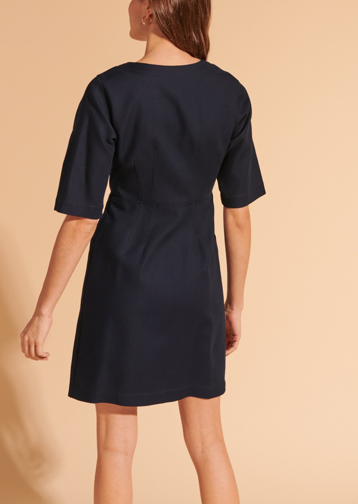 Robe Rima en coton twill marine Faume - seconde main