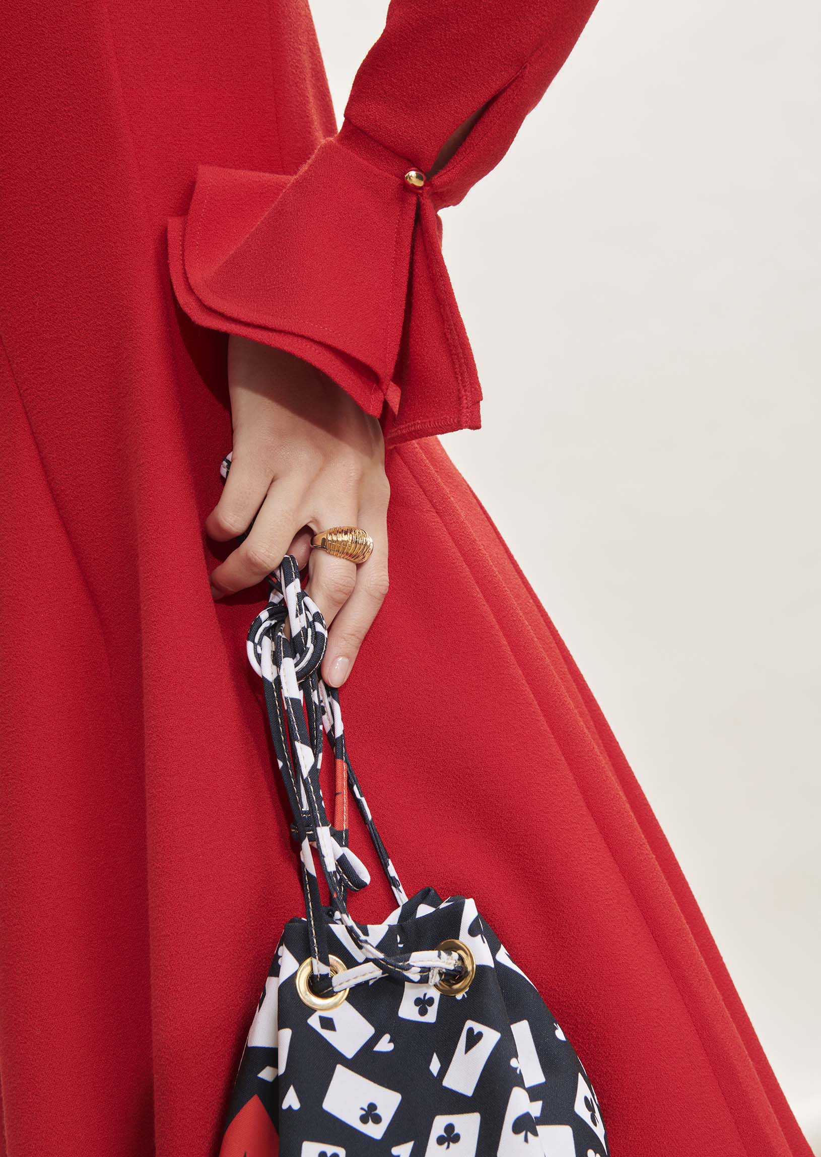 Robe Rael rouge en crêpe Faume - seconde main