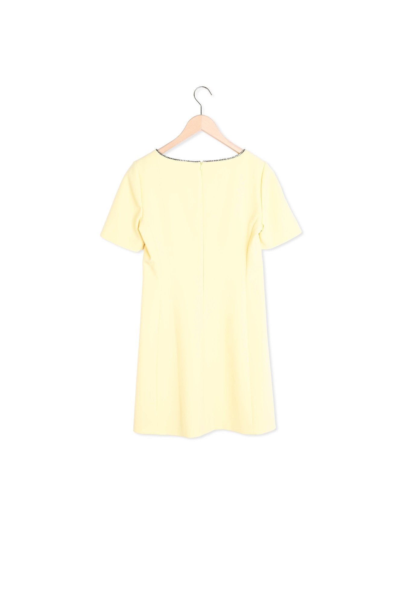 Robe Roxane jaune pâle en toile double Faume - seconde main