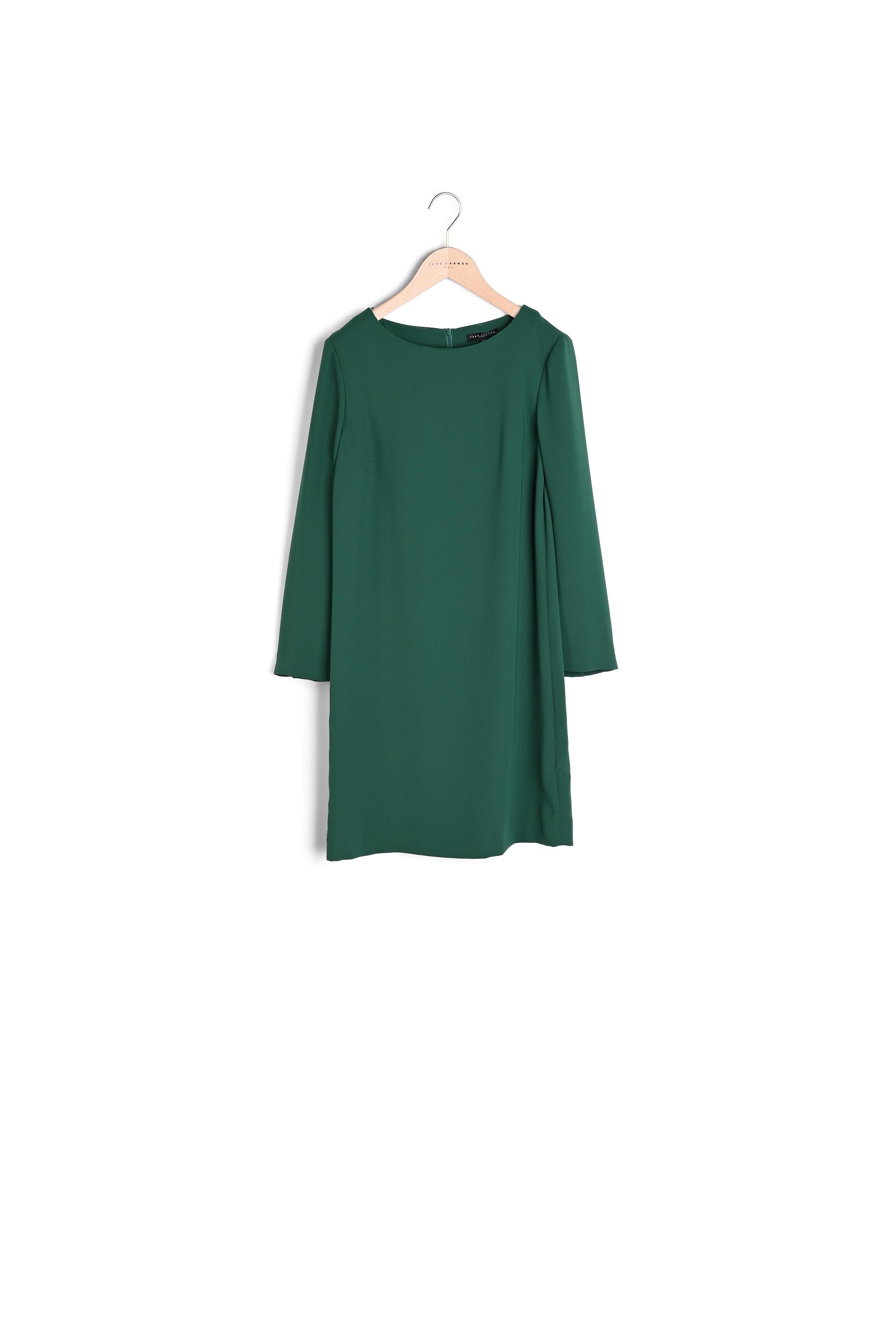 Robe courte Rosalinda vert émeraude en crêpe Faume - seconde main