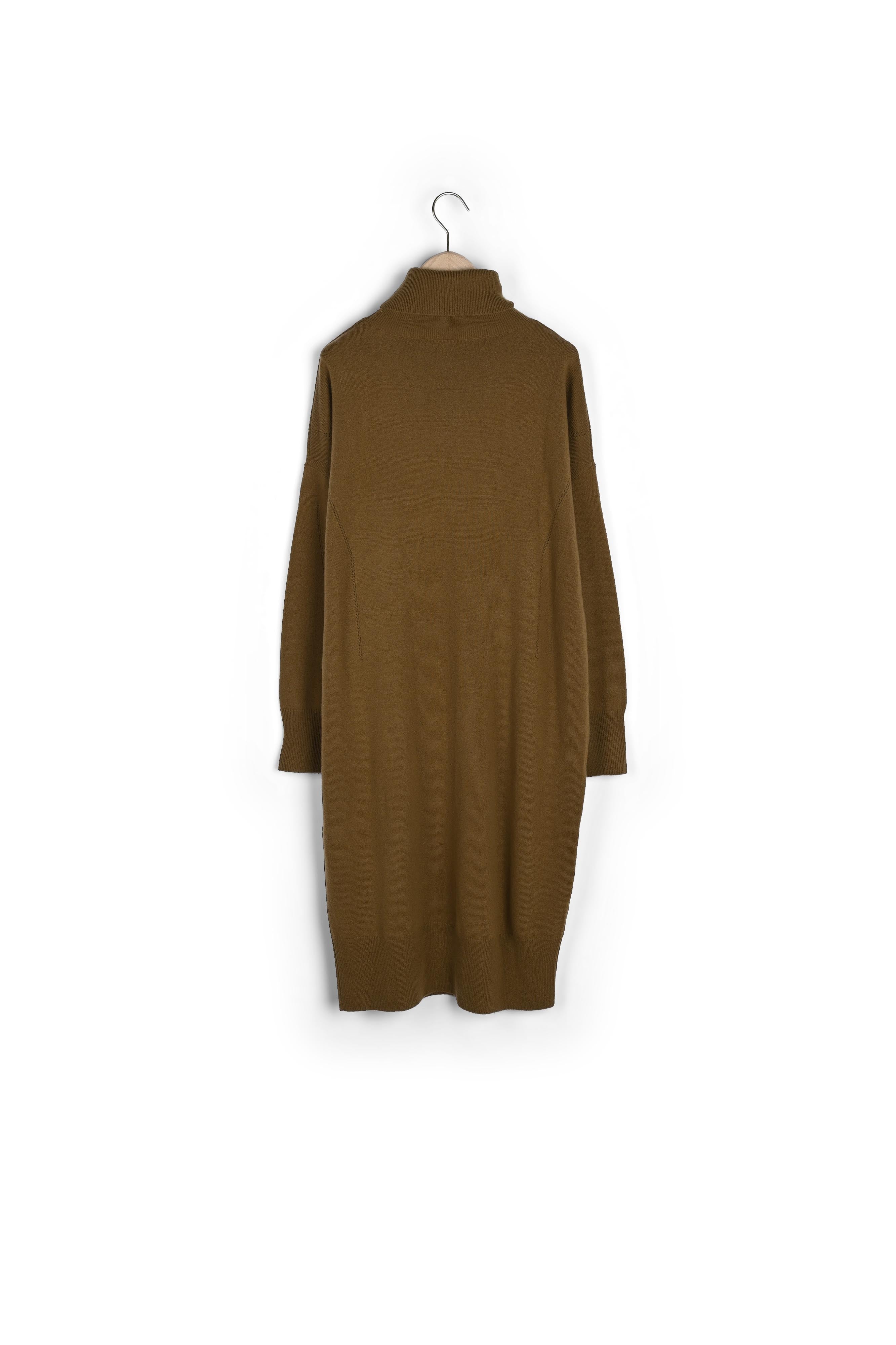 Robe pull Rybbi bronze en merinos et cachemire Faume - seconde main