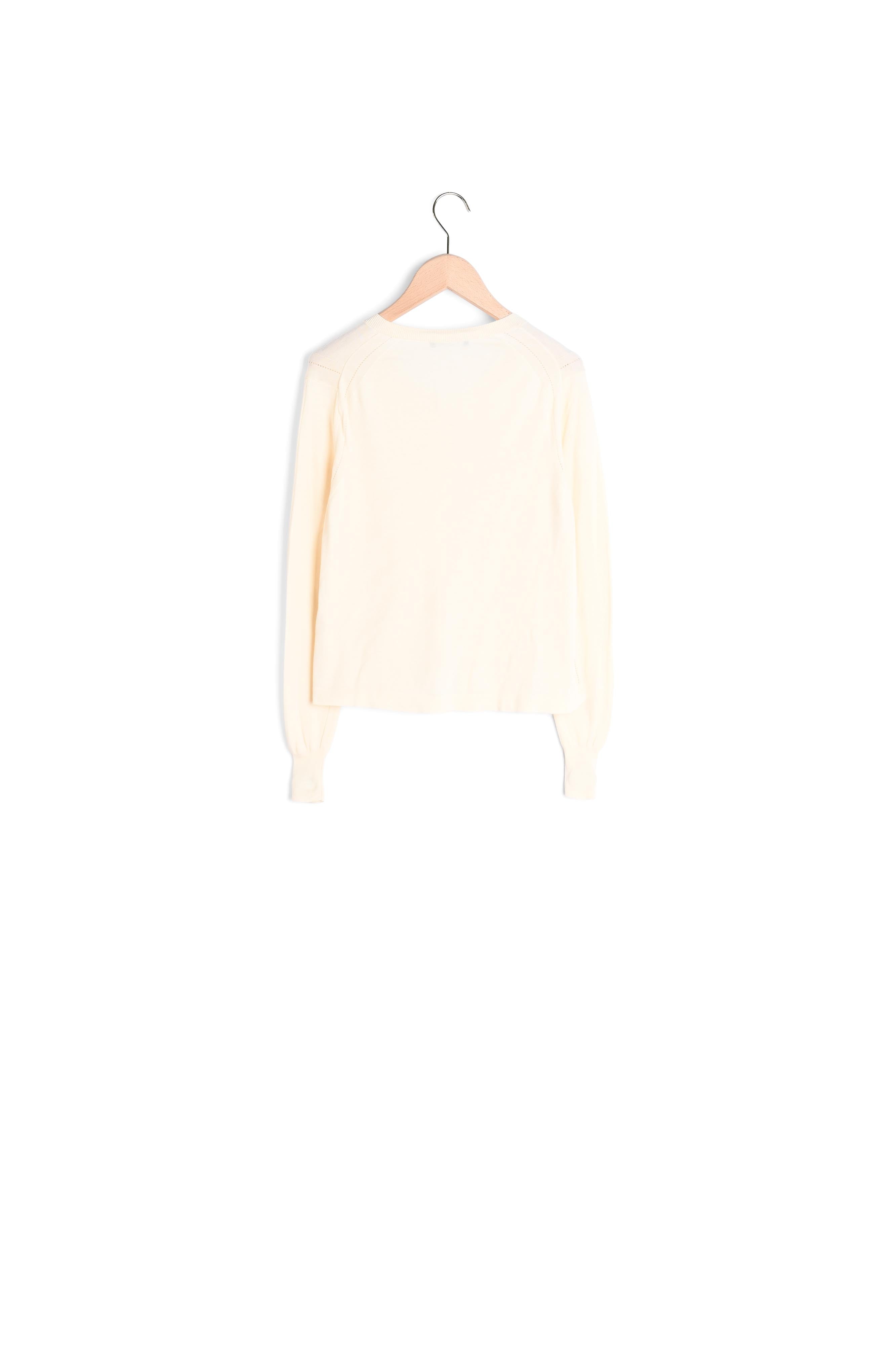 Gilet Geffrey écru en coton extrafin Faume - seconde main