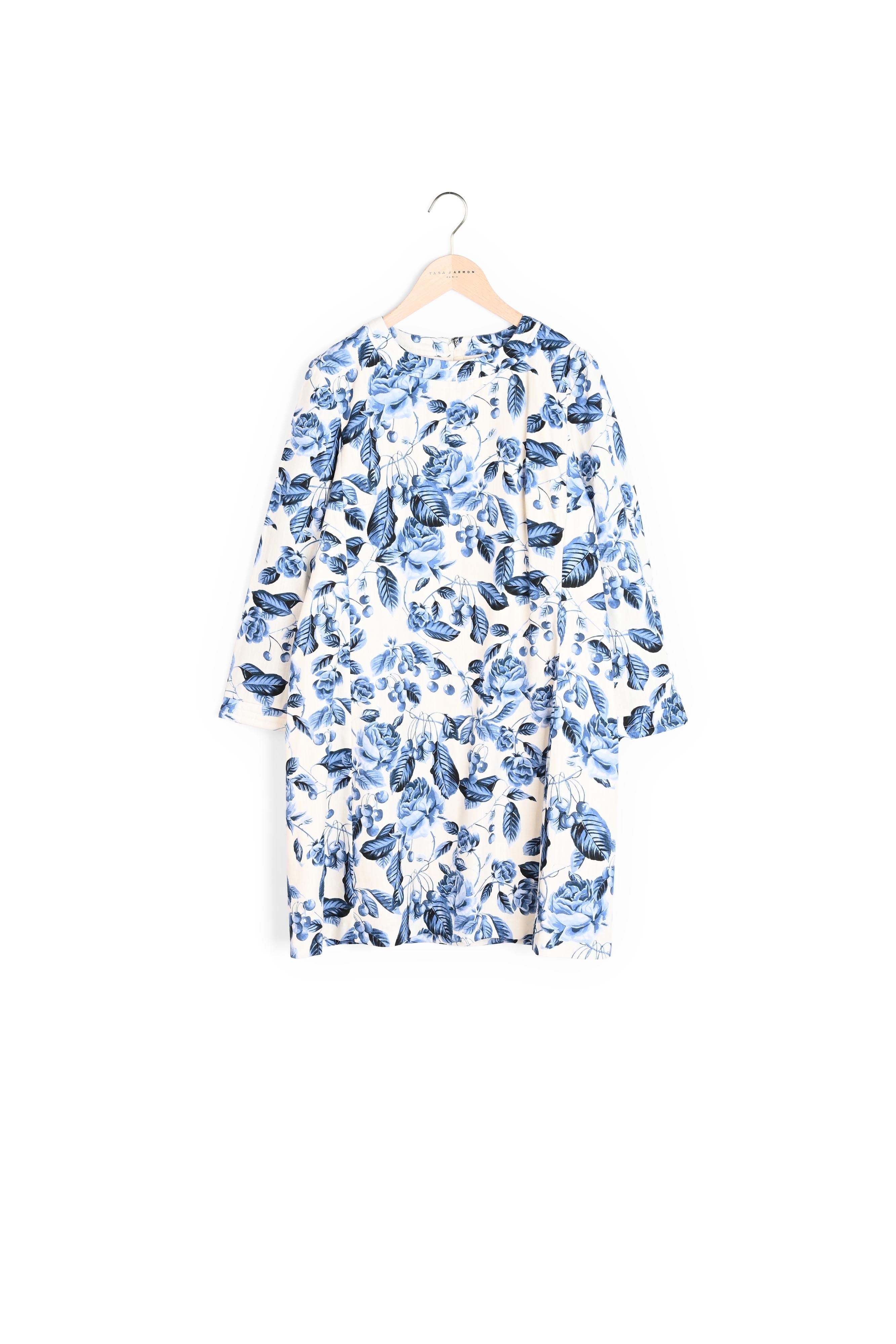 Robe Rivanna bleue imprimé à fleurs en coton Faume - seconde main