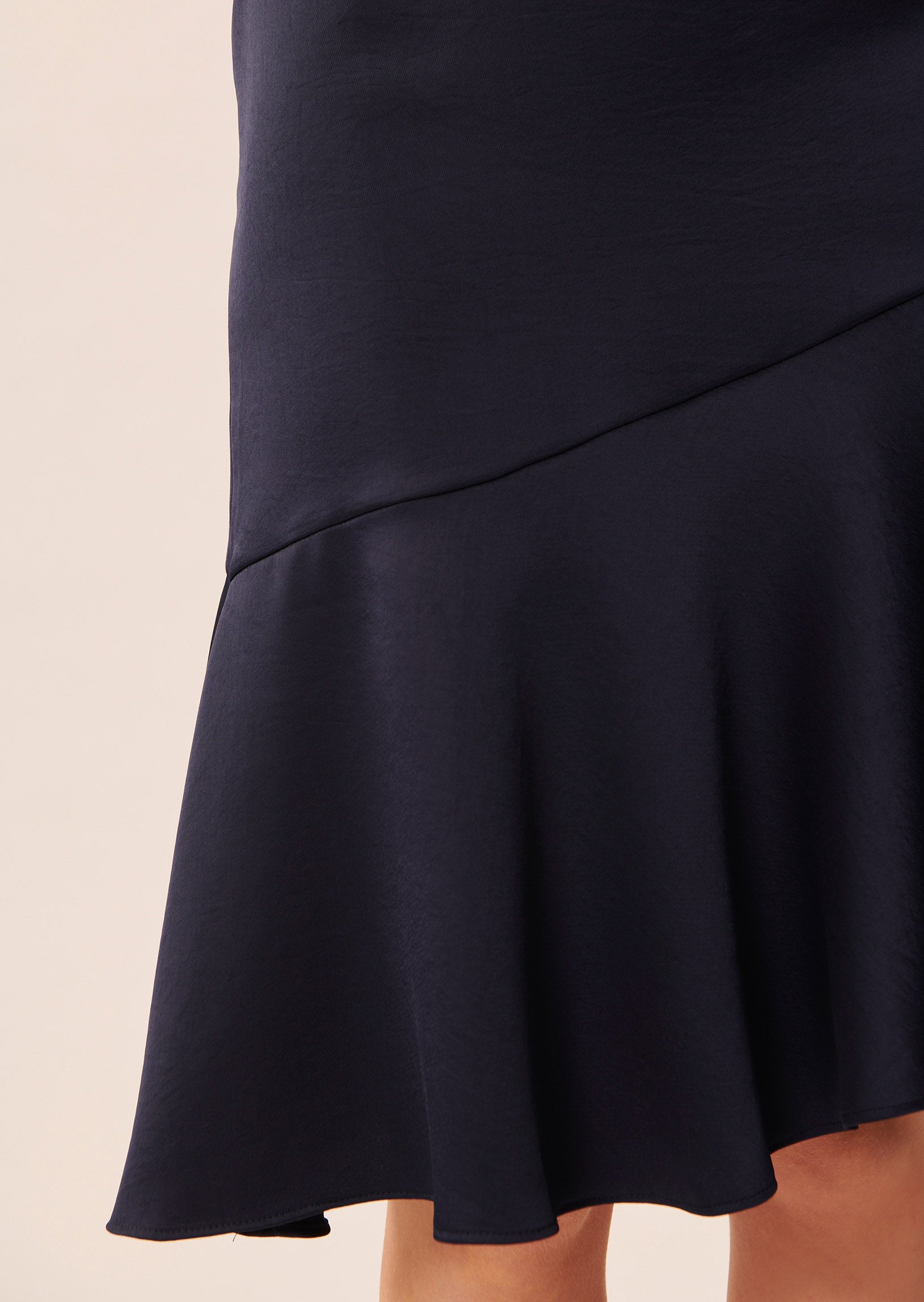 Robe Randall bleu nuit en crêpe envers satin Faume - seconde main