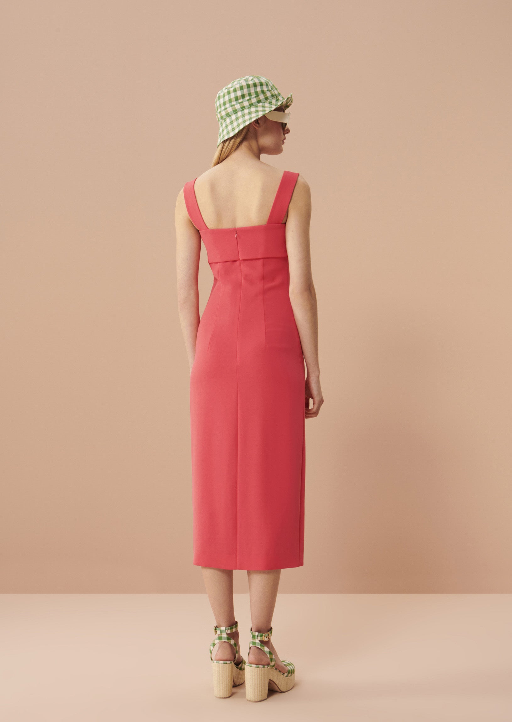 Robe Remo rose en crêpe Faume - seconde main