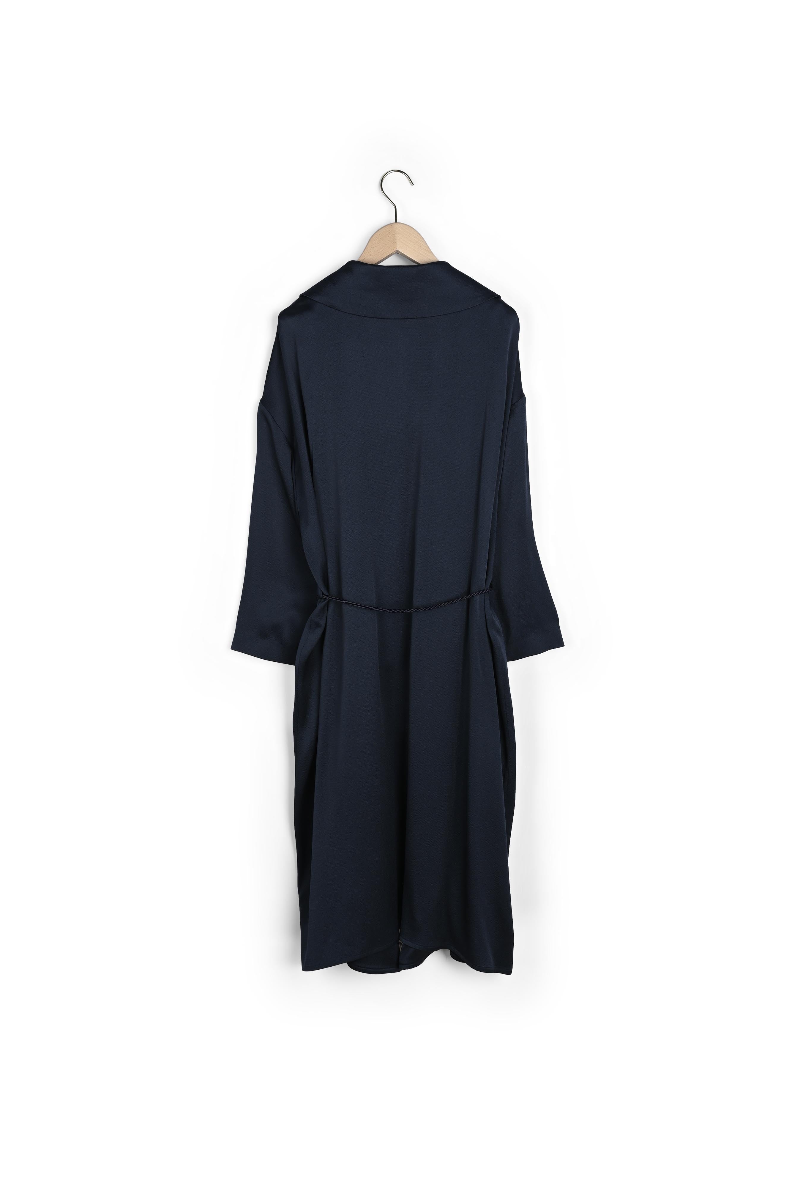 Veste fluide Marguerite bleu nuit en crêpe martelé Faume - seconde main