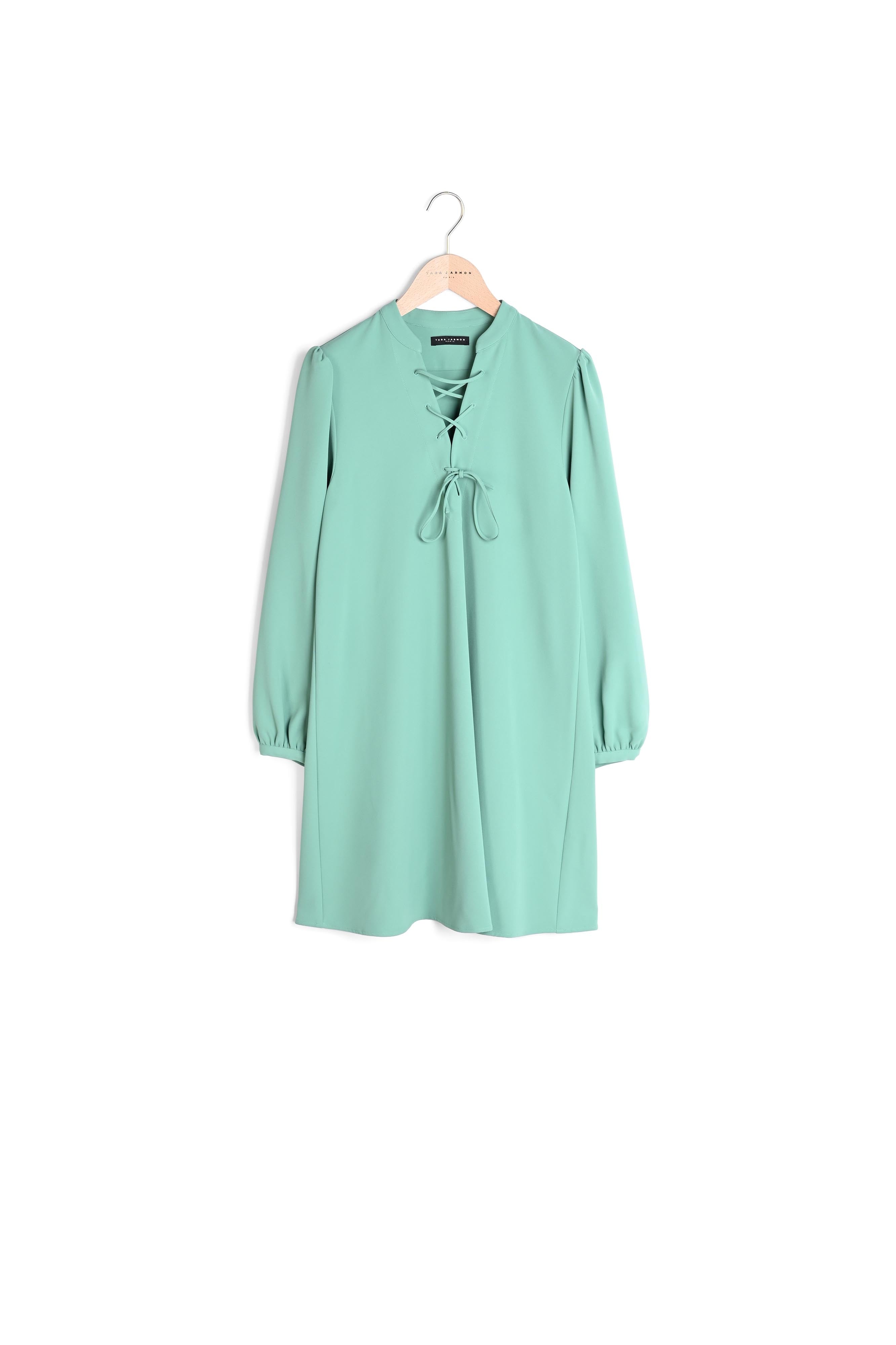 Robe Raiqa vert menthe en crêpe Faume - seconde main