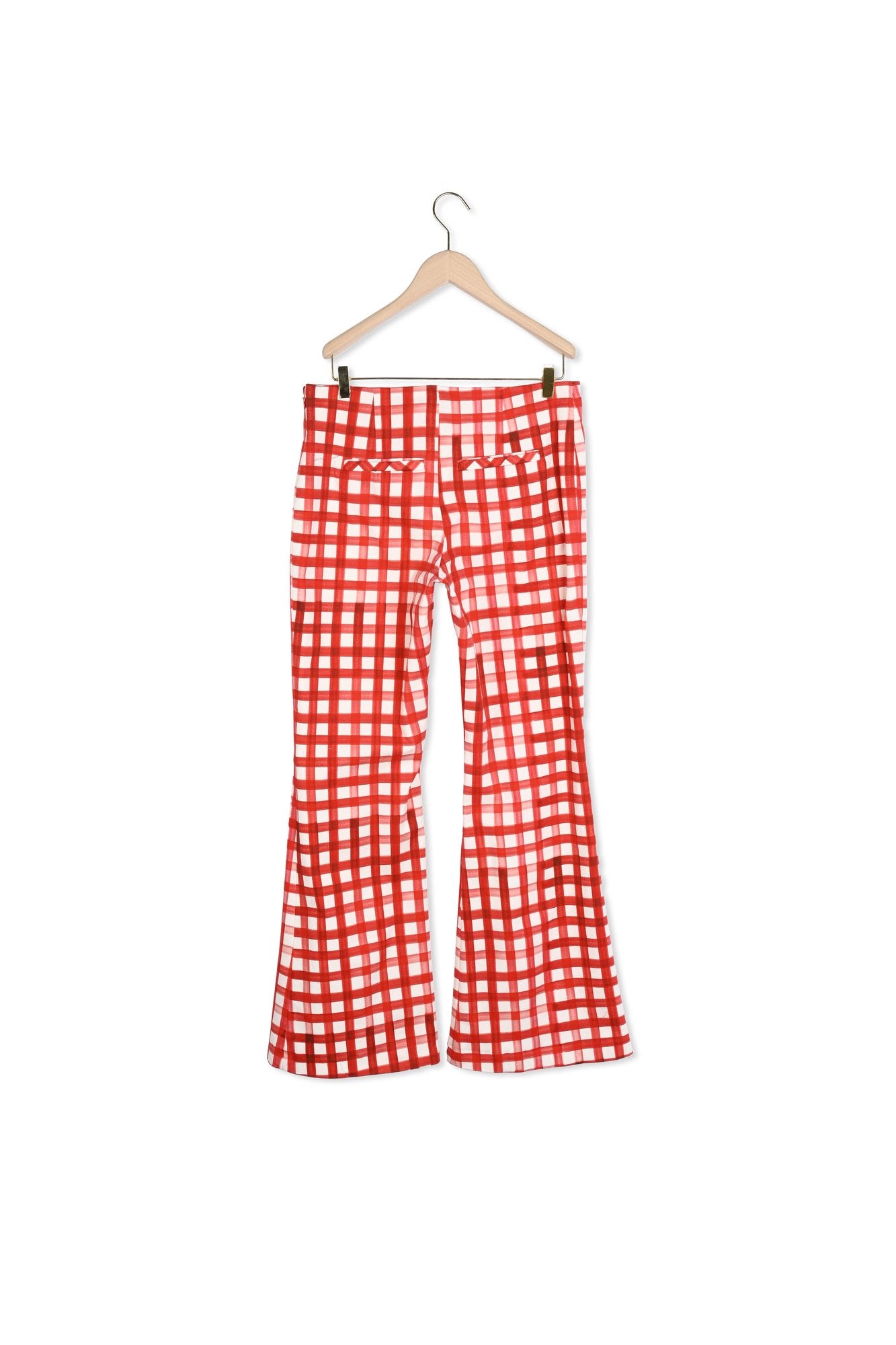 Pantalon Polska rouge en vichy Faume - seconde main