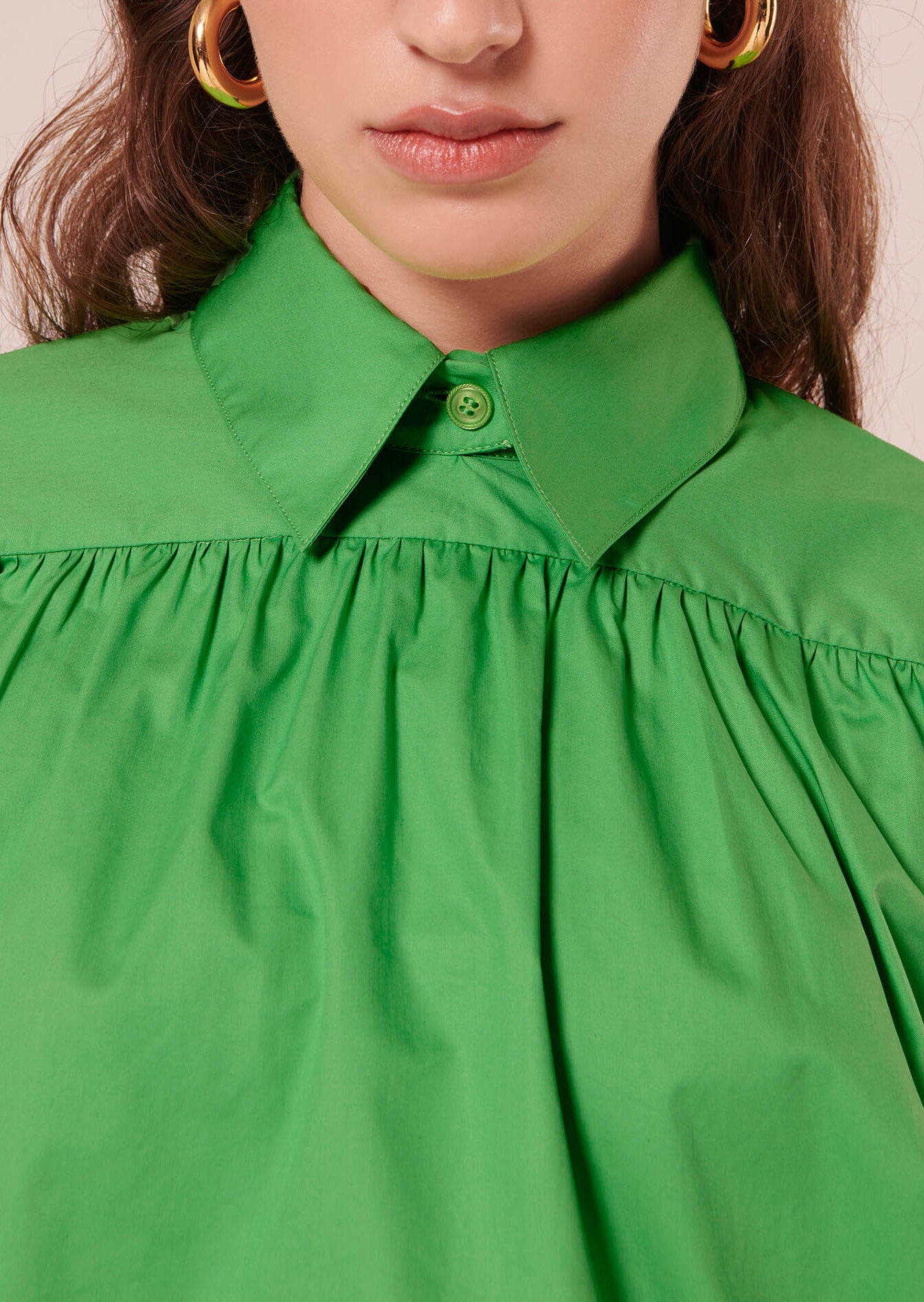 Top Trinity vert en popeline Faume - seconde main