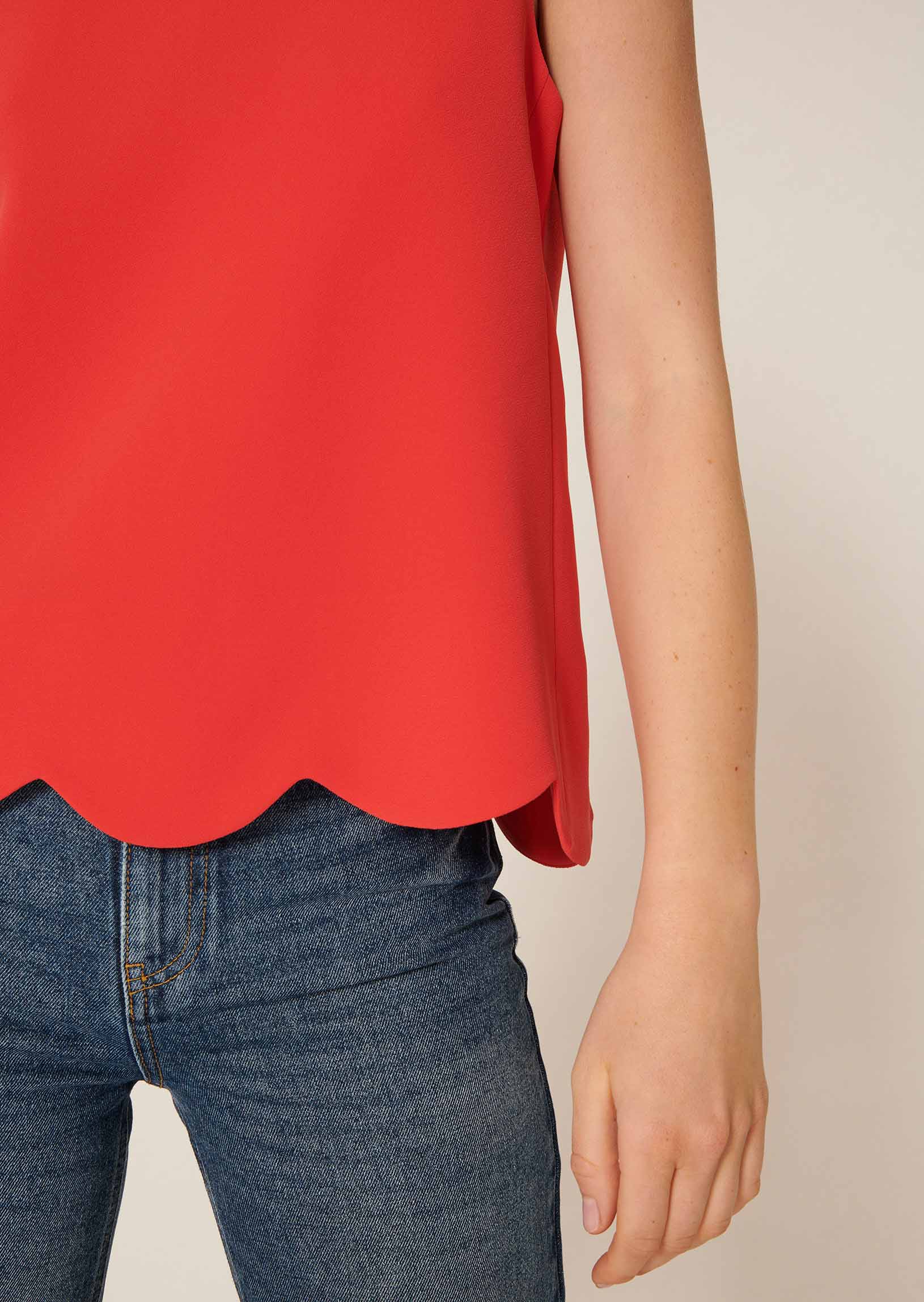 Top Tabo rouge en crêpe Faume - seconde main