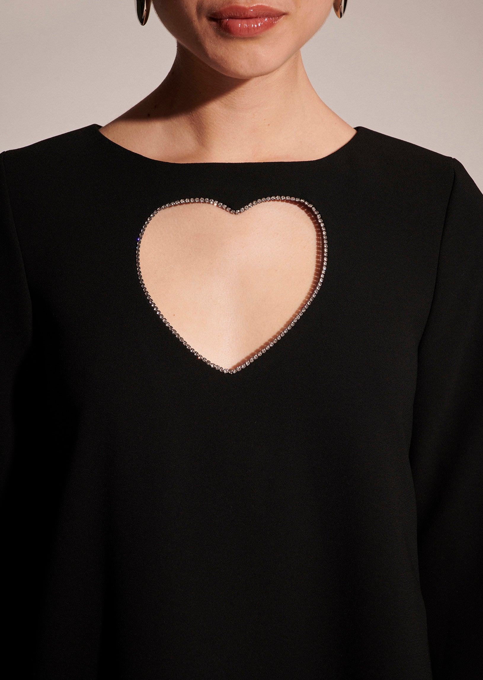 Robe Rossie noire en crêpe Faume - seconde main