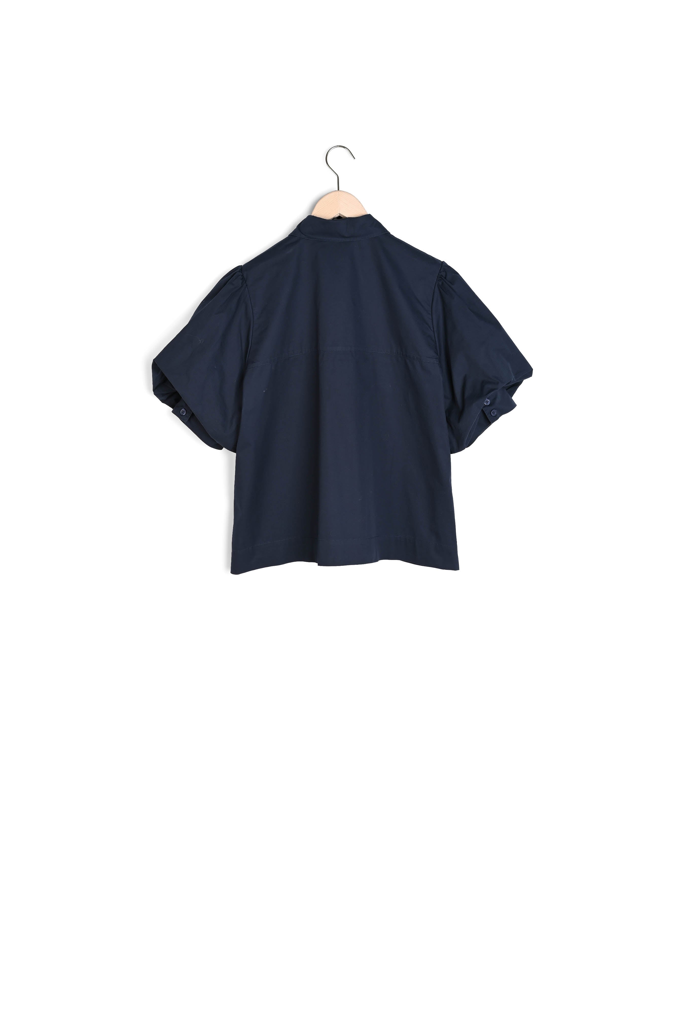 Chemise Calypso bleu nuit en popeline Faume - seconde main