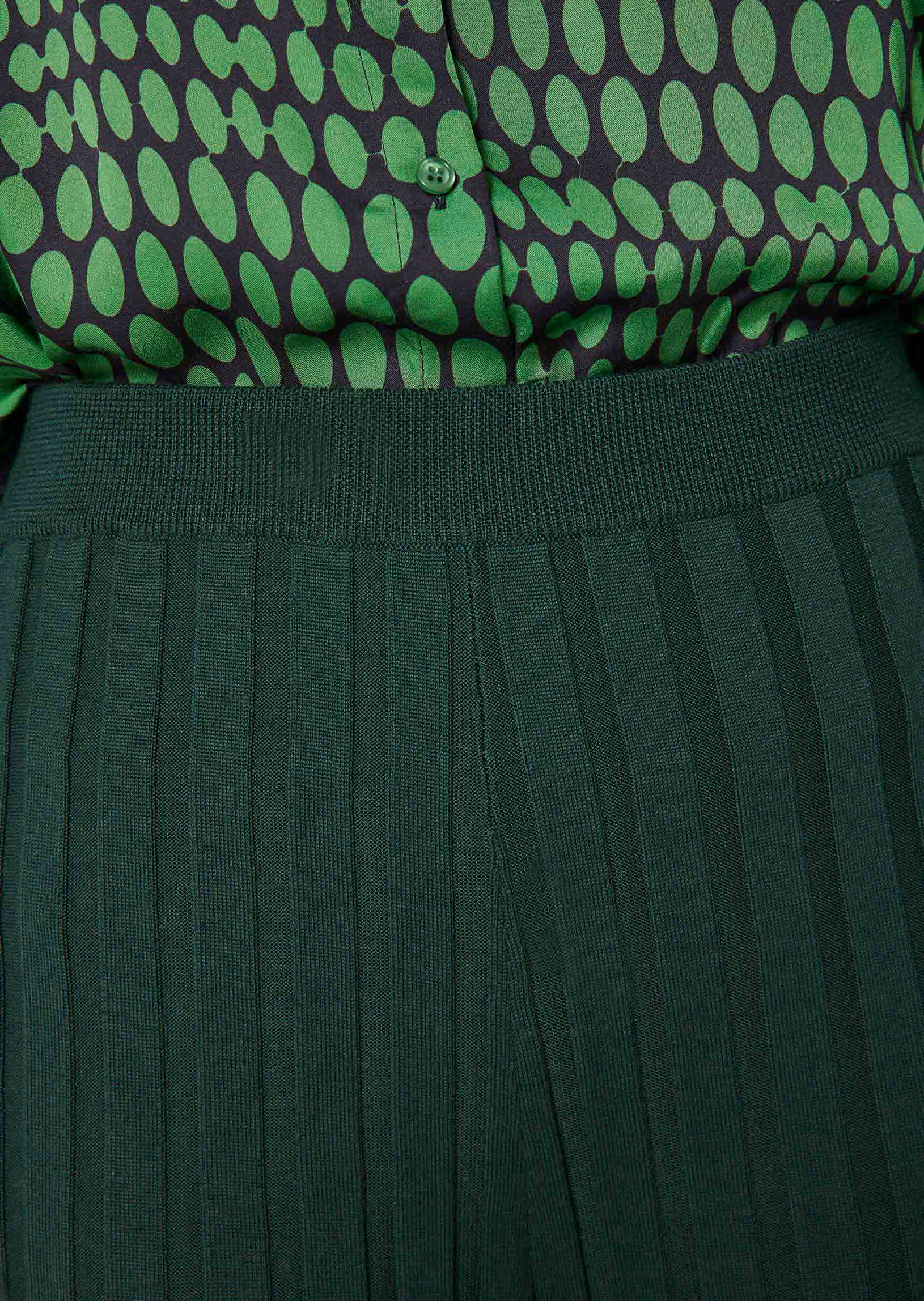Pantalon Pannacotta vert en laine merinos Faume - seconde main