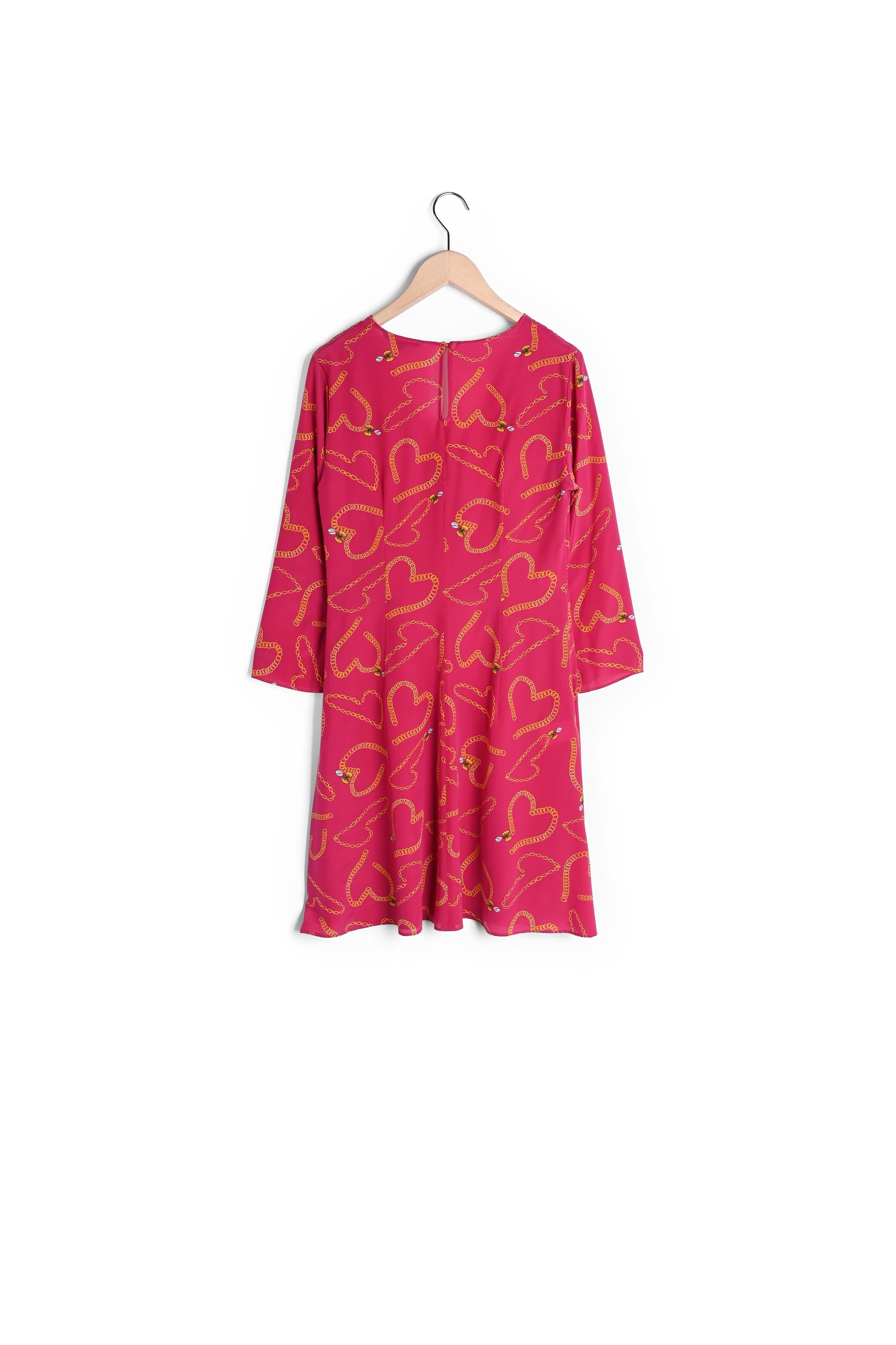 Robe Romanie en soie imprimé chaînes et coeurs Faume - seconde main