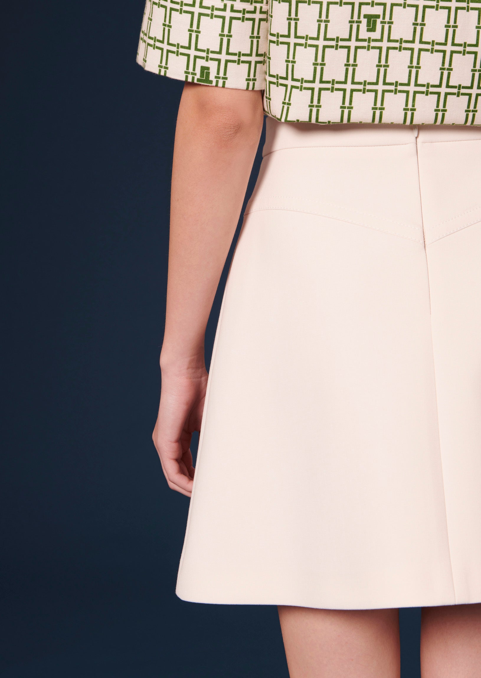 Jupe Jasmin écrue en toile double Faume - seconde main