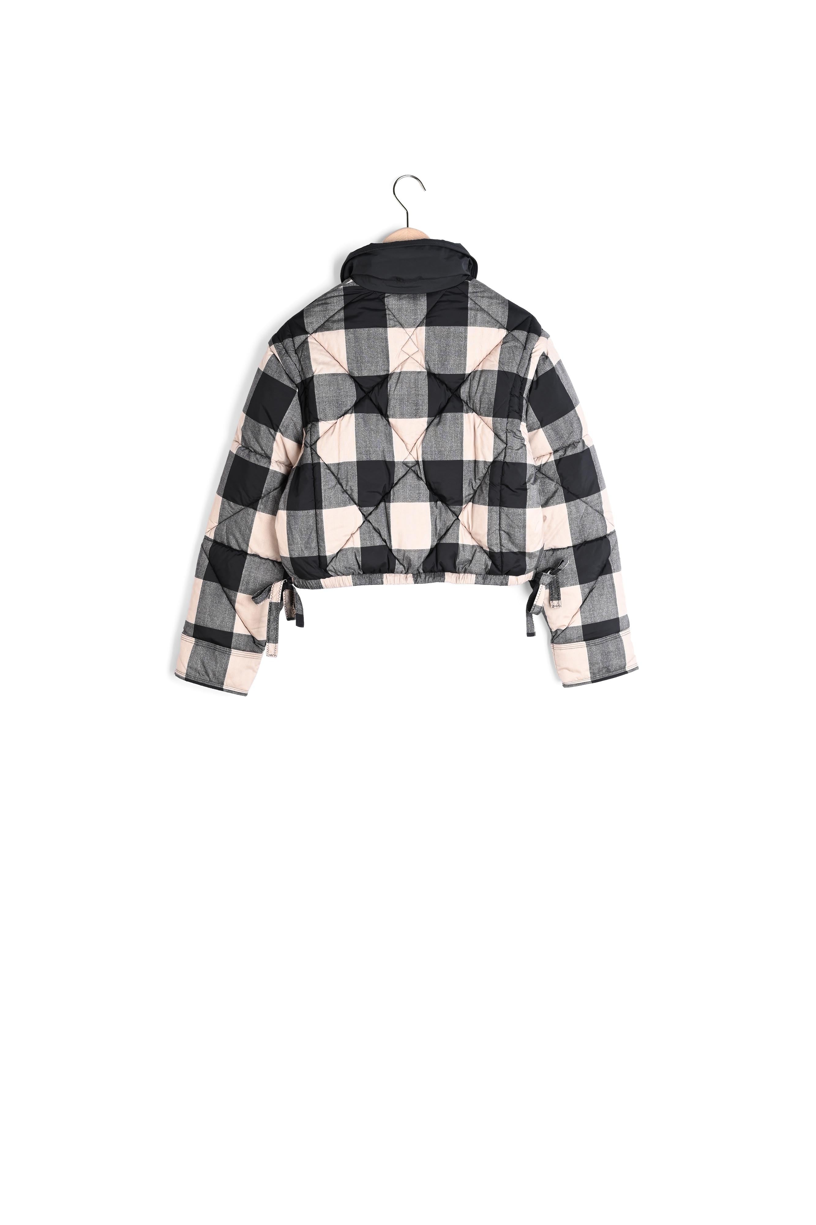 Doudoune courte Dolly noire en vichy Faume - seconde main