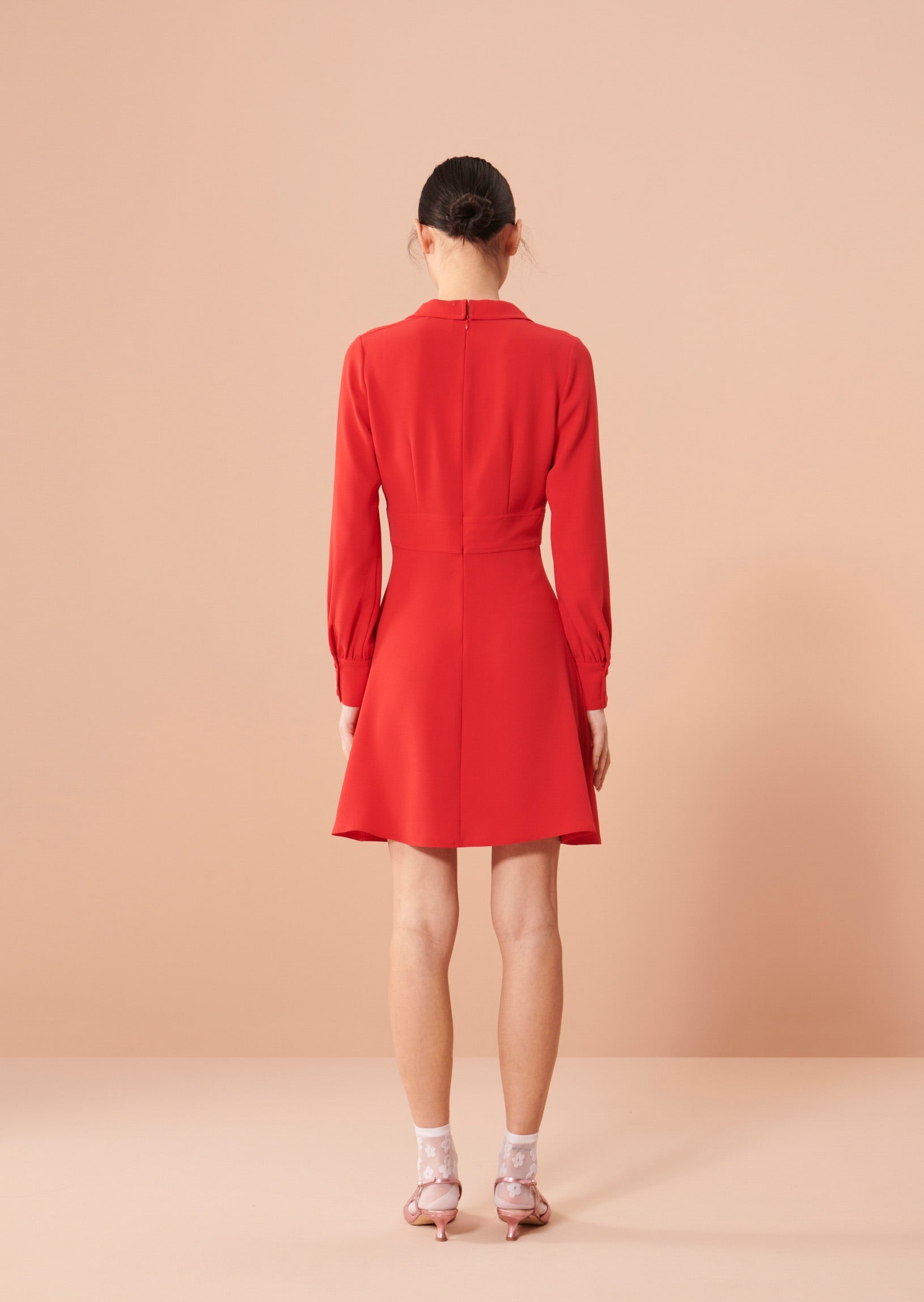 Robe Remi rouge en crêpe Faume - seconde main