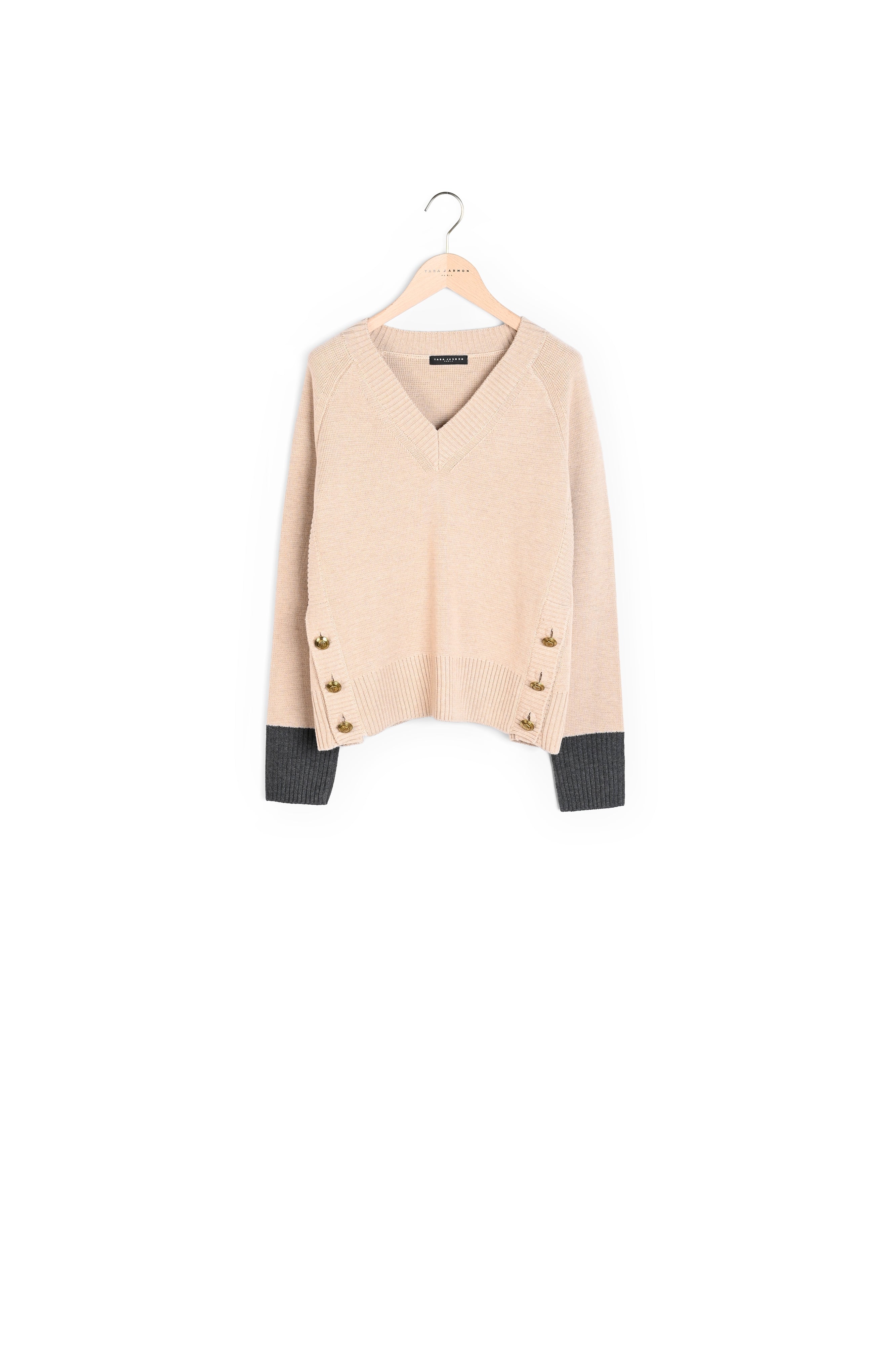 Pull Promesse beige en laine Faume - seconde main