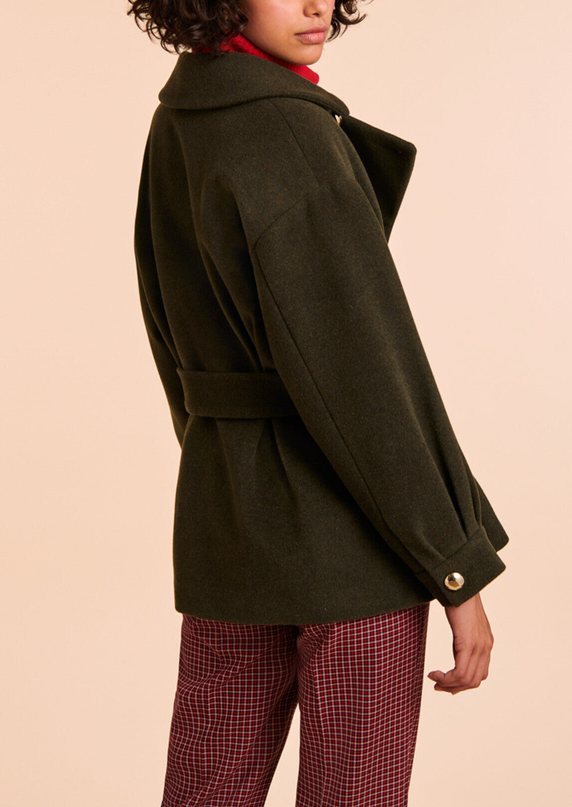 Manteau Marilyn kaki en laine Faume - seconde main