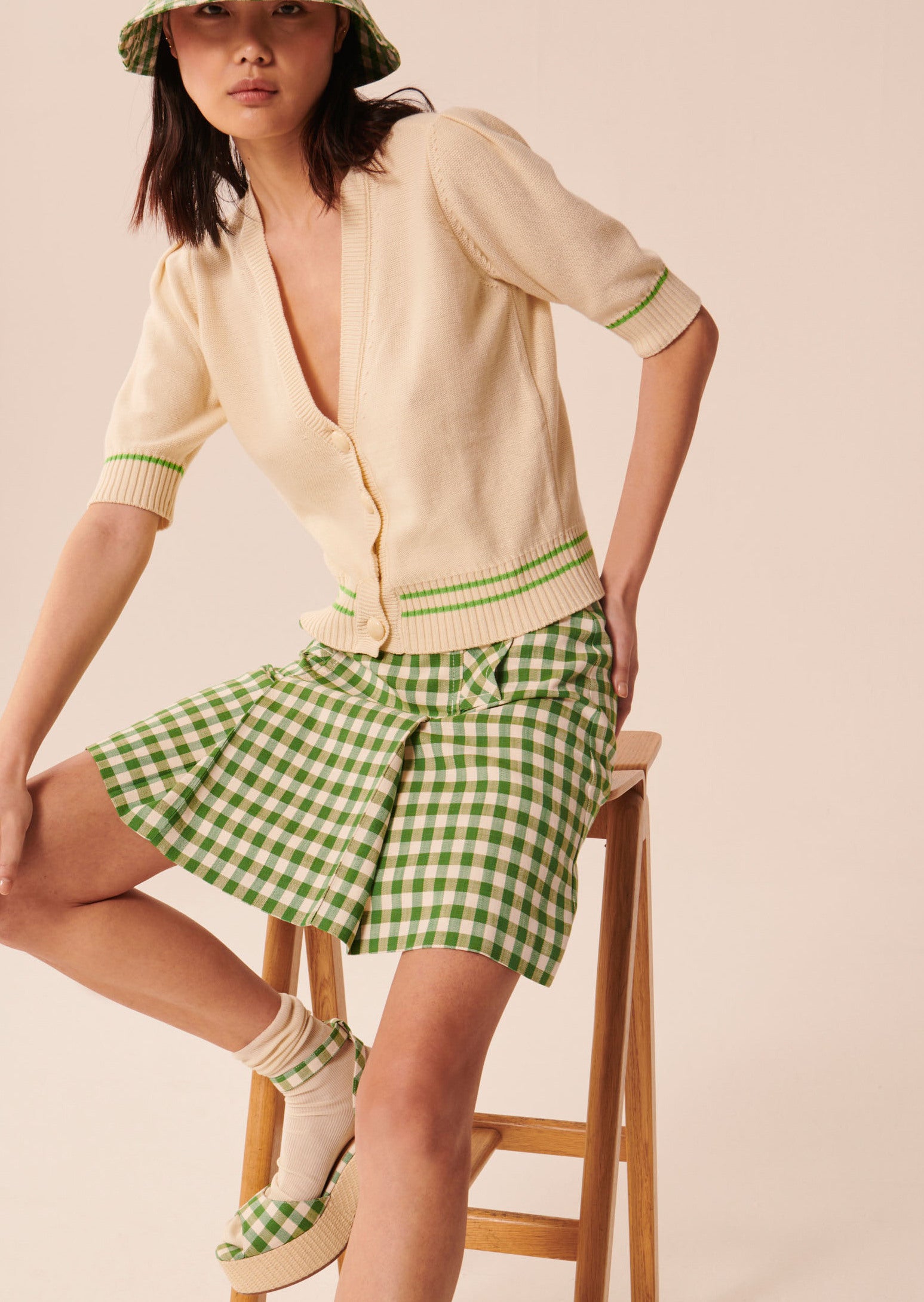 Gilet Guillaume écru en maille Faume - seconde main