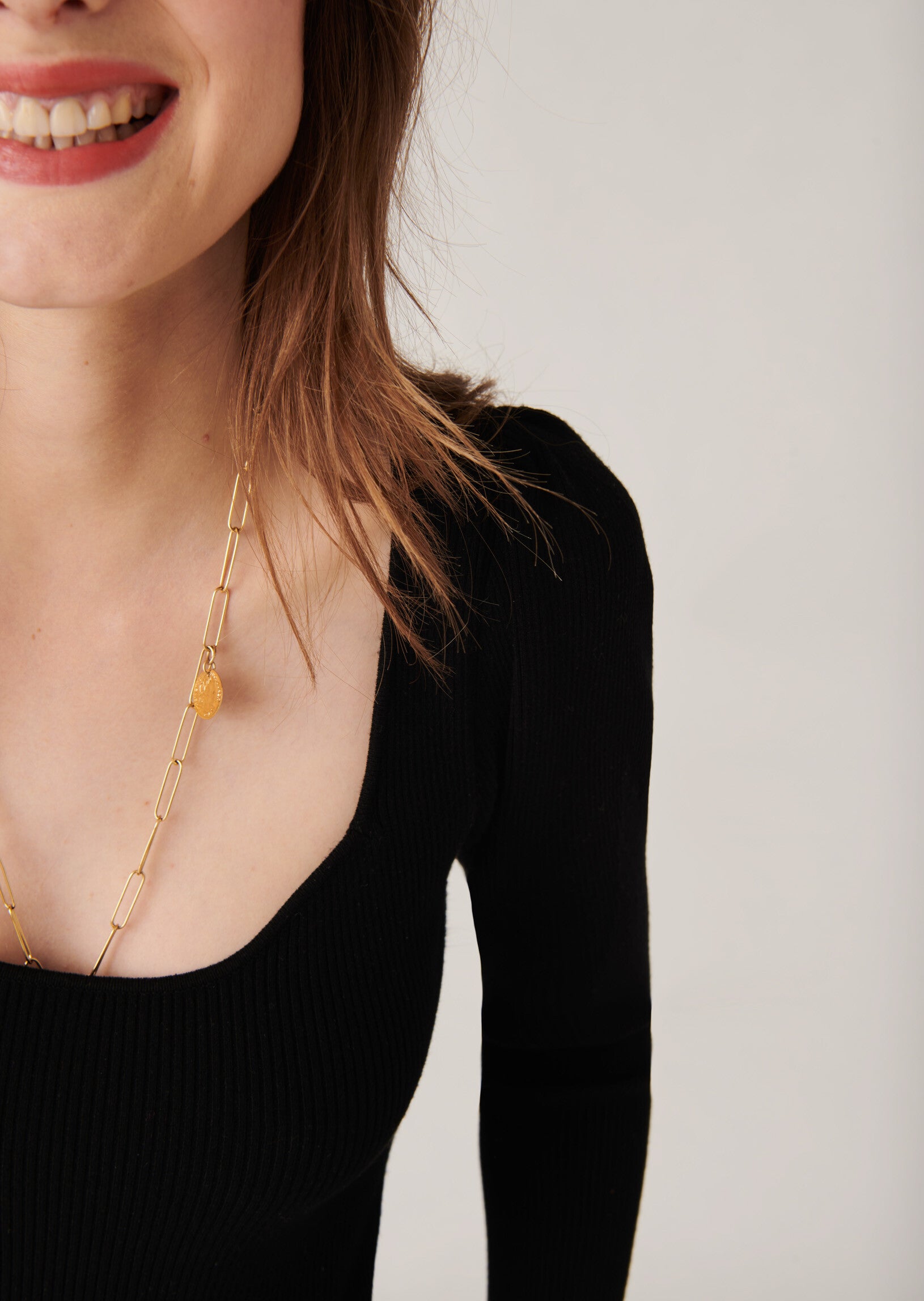 Maille Narya en viscose côtelée noire Faume - seconde main