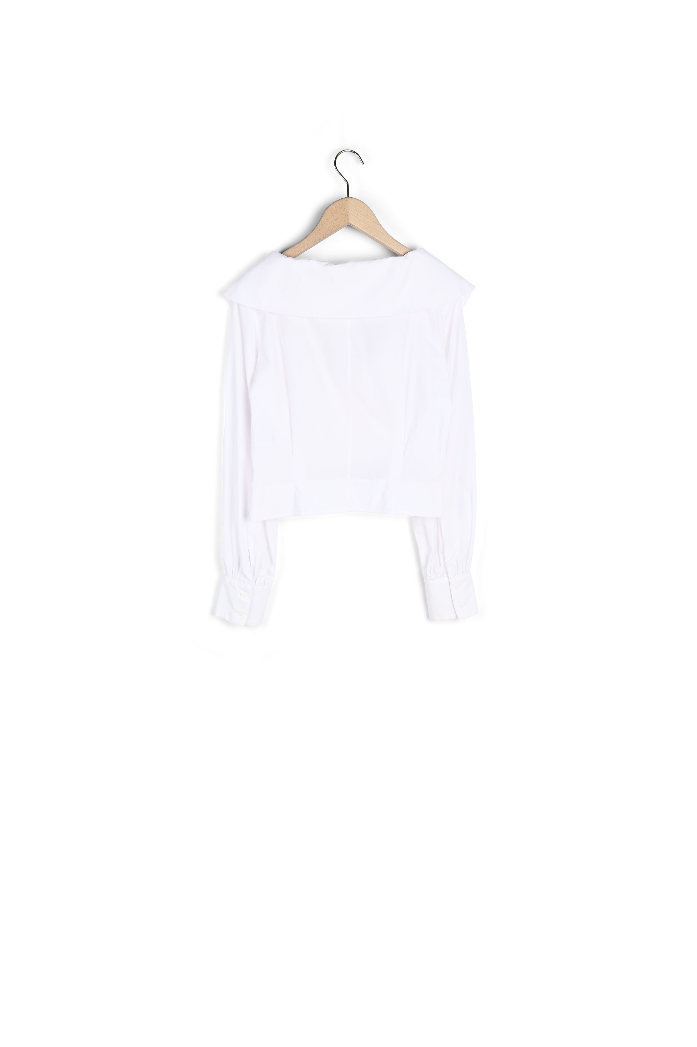 Blouse blanche en popeline Faume - seconde main