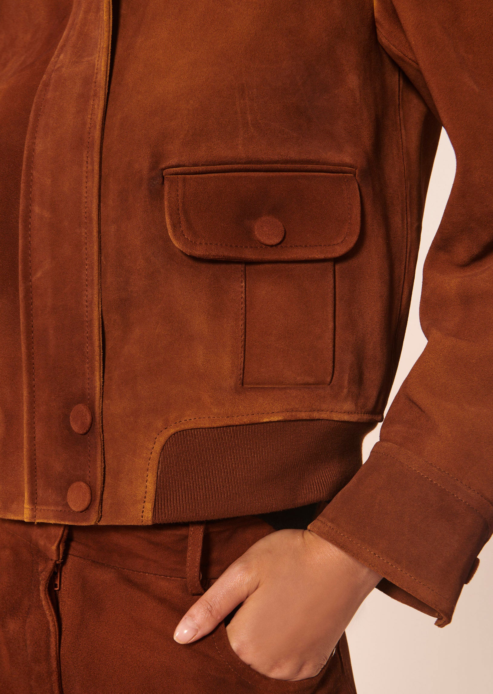 Veste Vicenza marron en nubuck Faume - seconde main