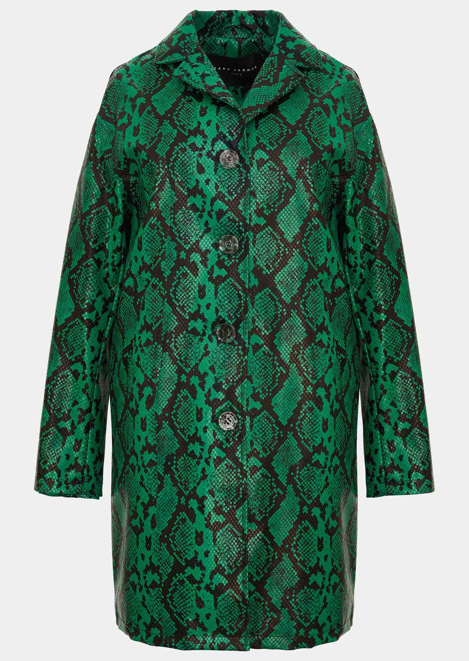 Manteau Manray vert motif python Faume - seconde main