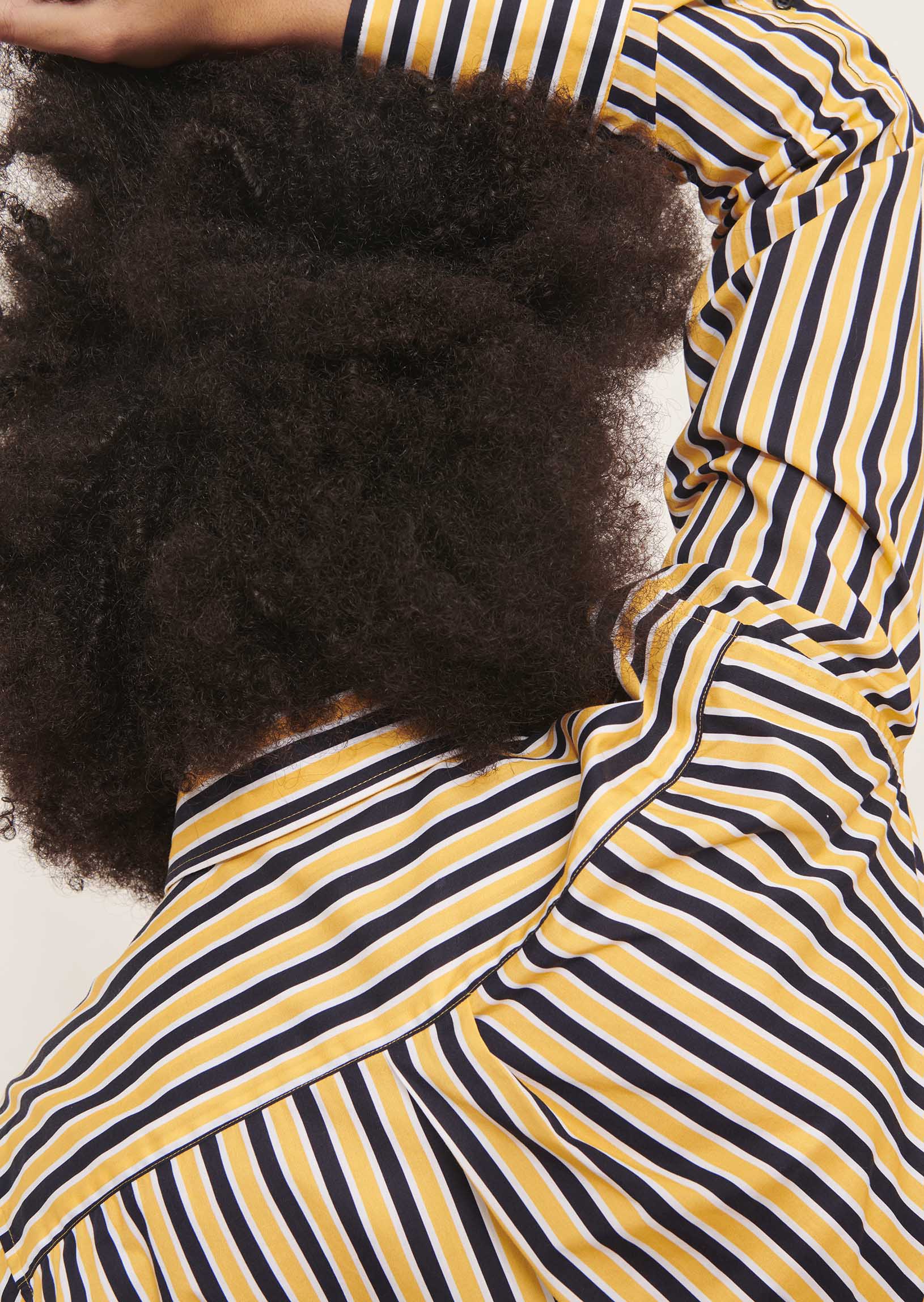 Chemise Carrie bleu nuit rayée en popeline Faume - seconde main