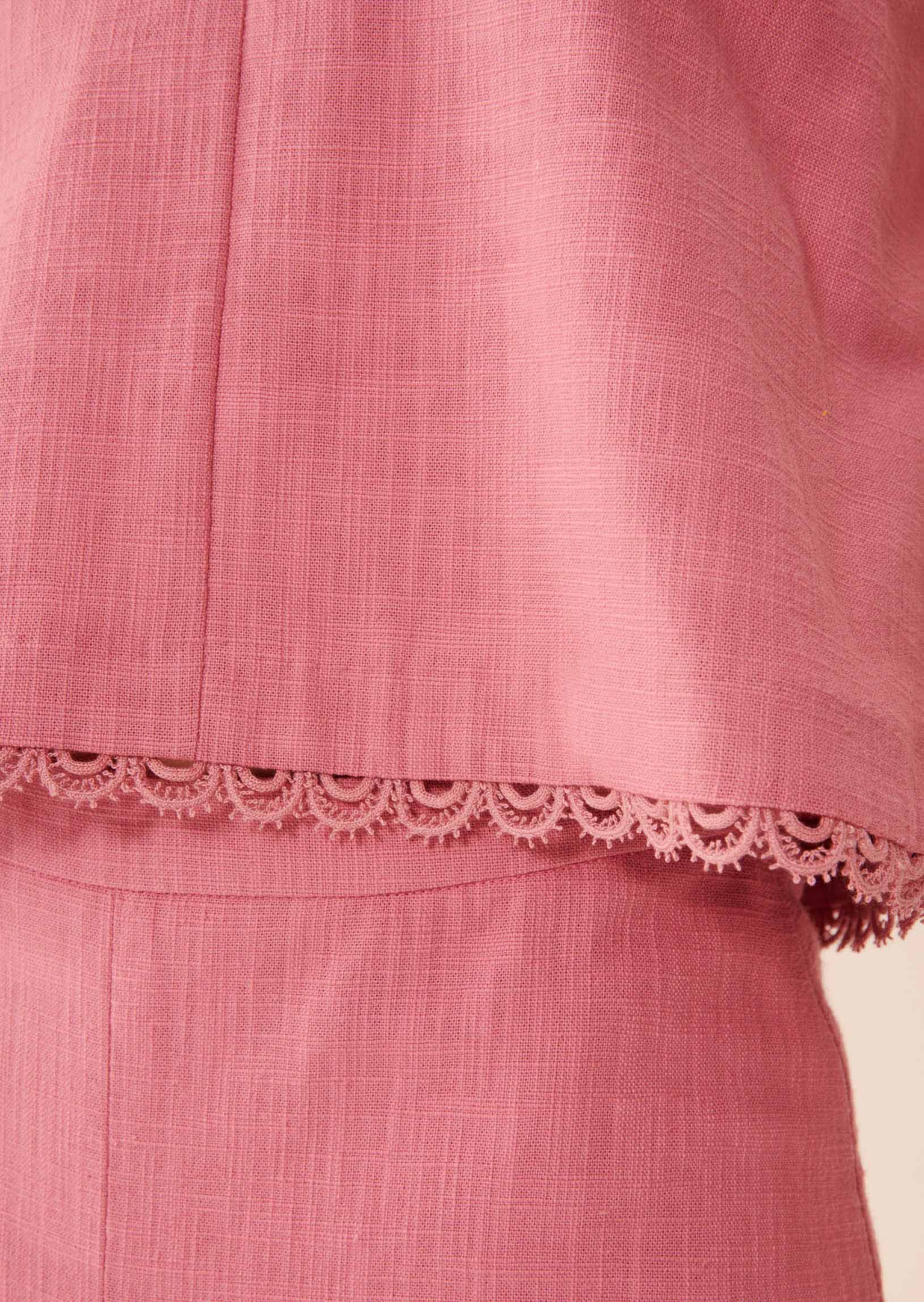 Top Tinia rose en coton épais Faume - seconde main