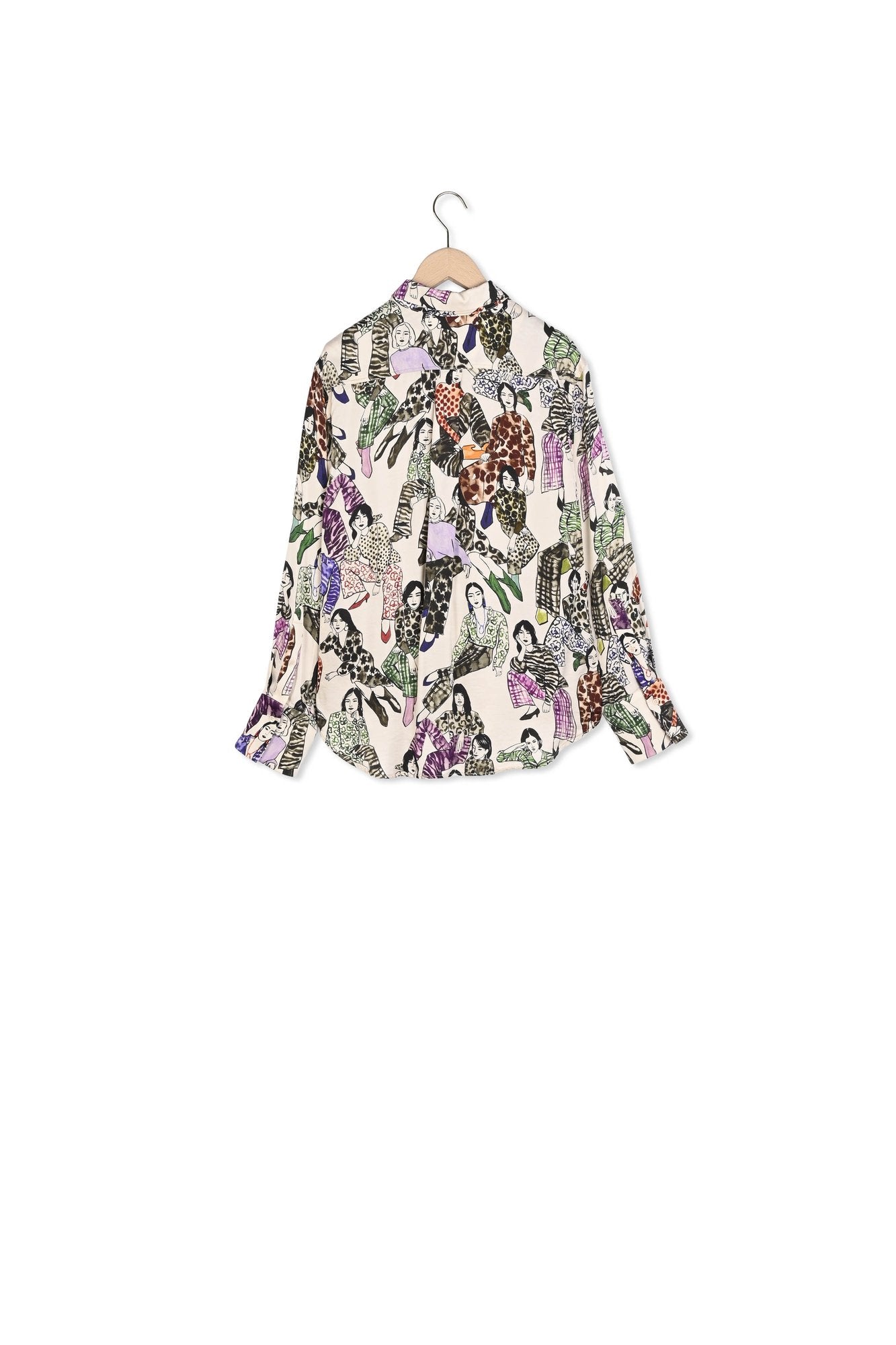 Chemise Taz imprimé figurines sur satin viscose Faume - seconde main