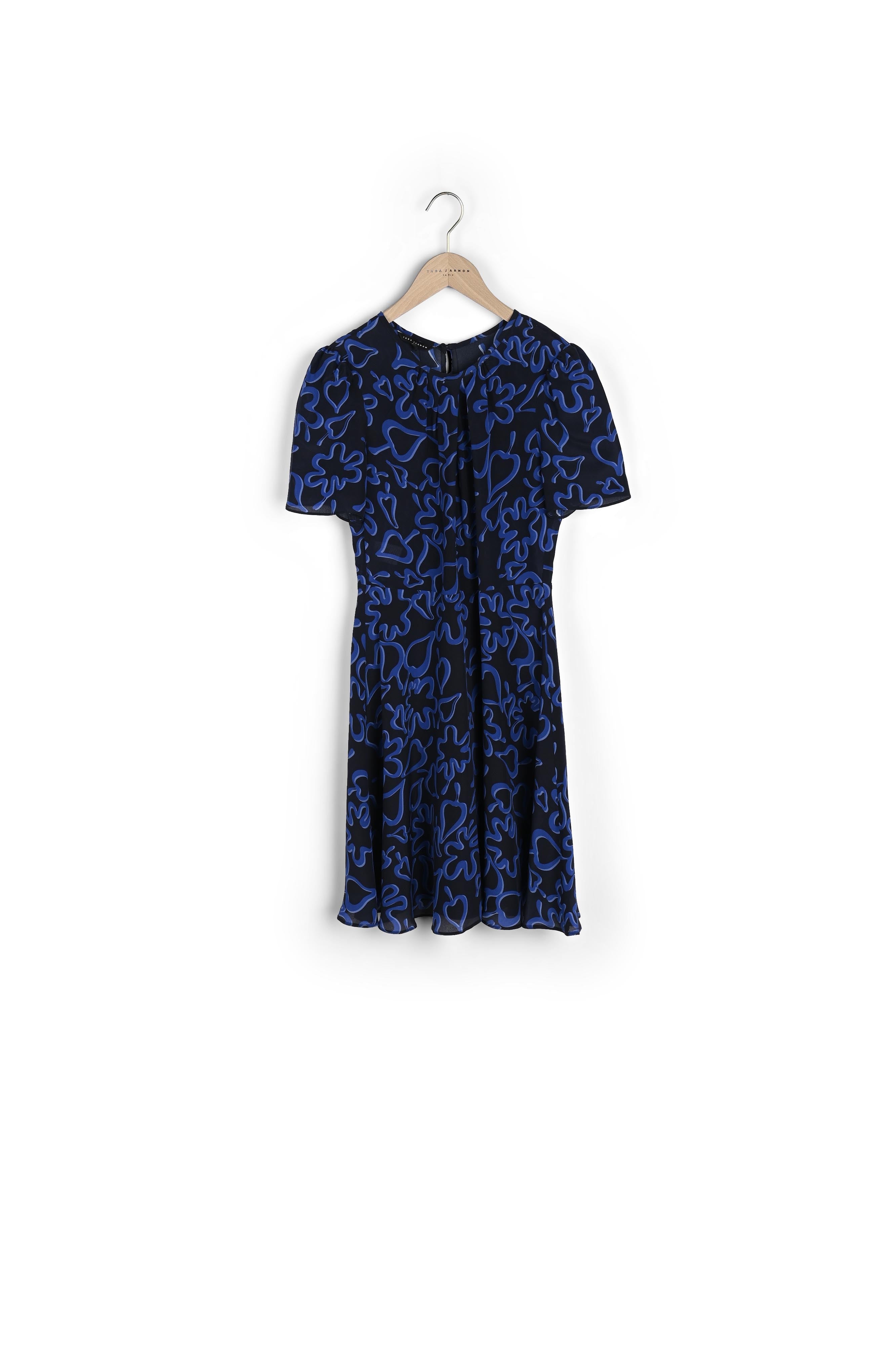 Robe bleu nuit motif fleurs Faume - seconde main