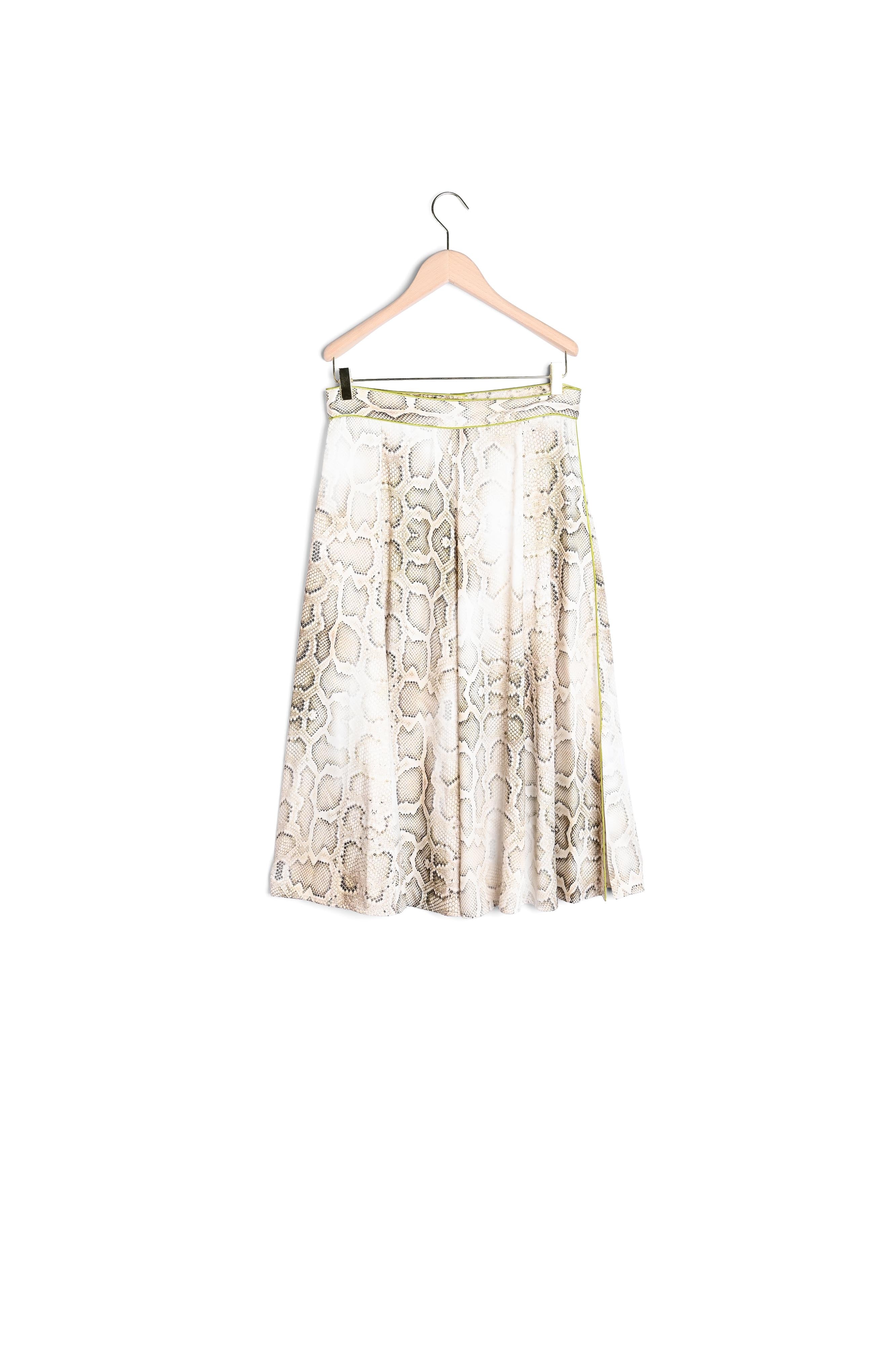 Jupe Jessa écrue imprimé python Faume - seconde main