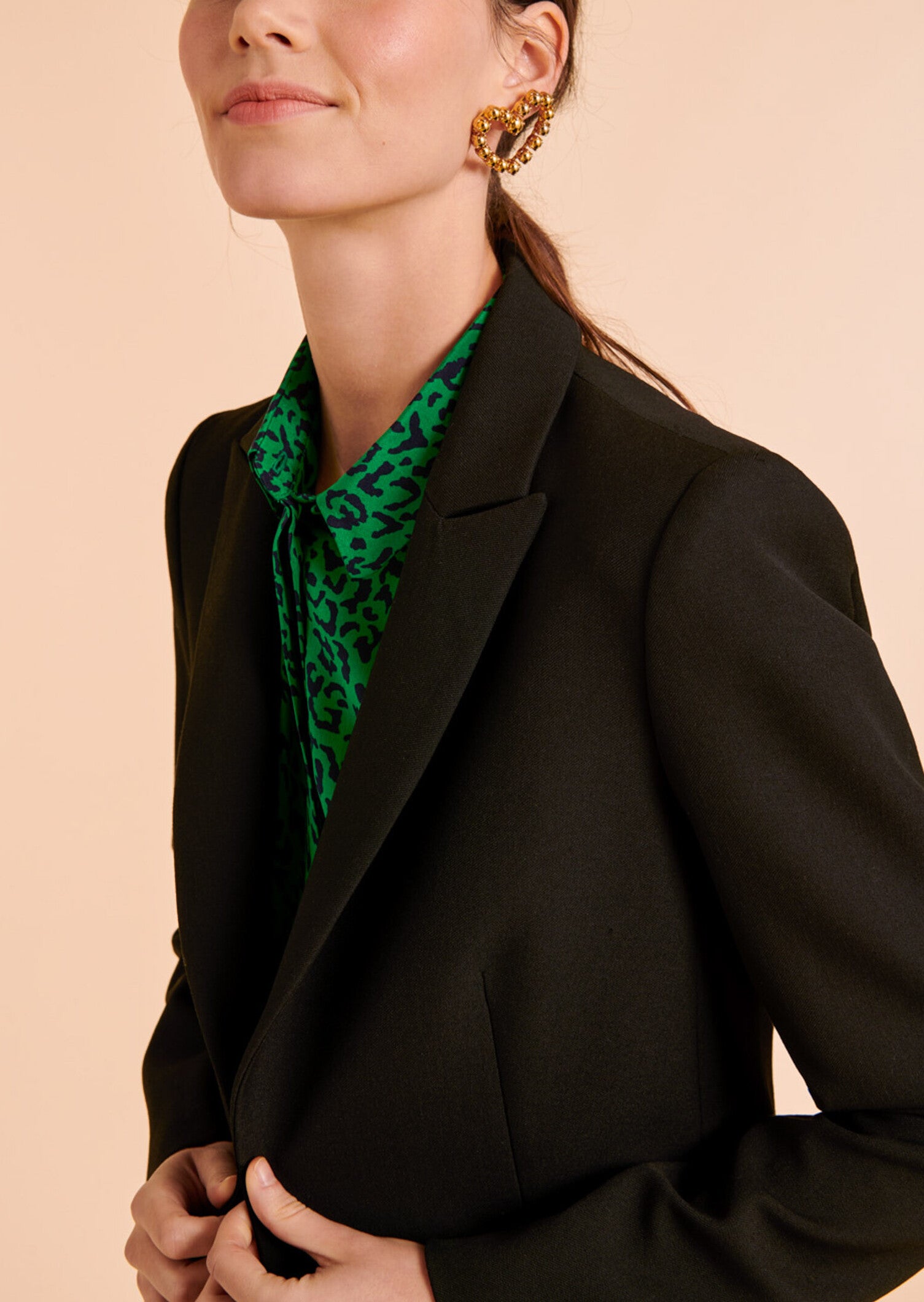 Veste de tailleur Violine noire en toile garbardine Faume - seconde main