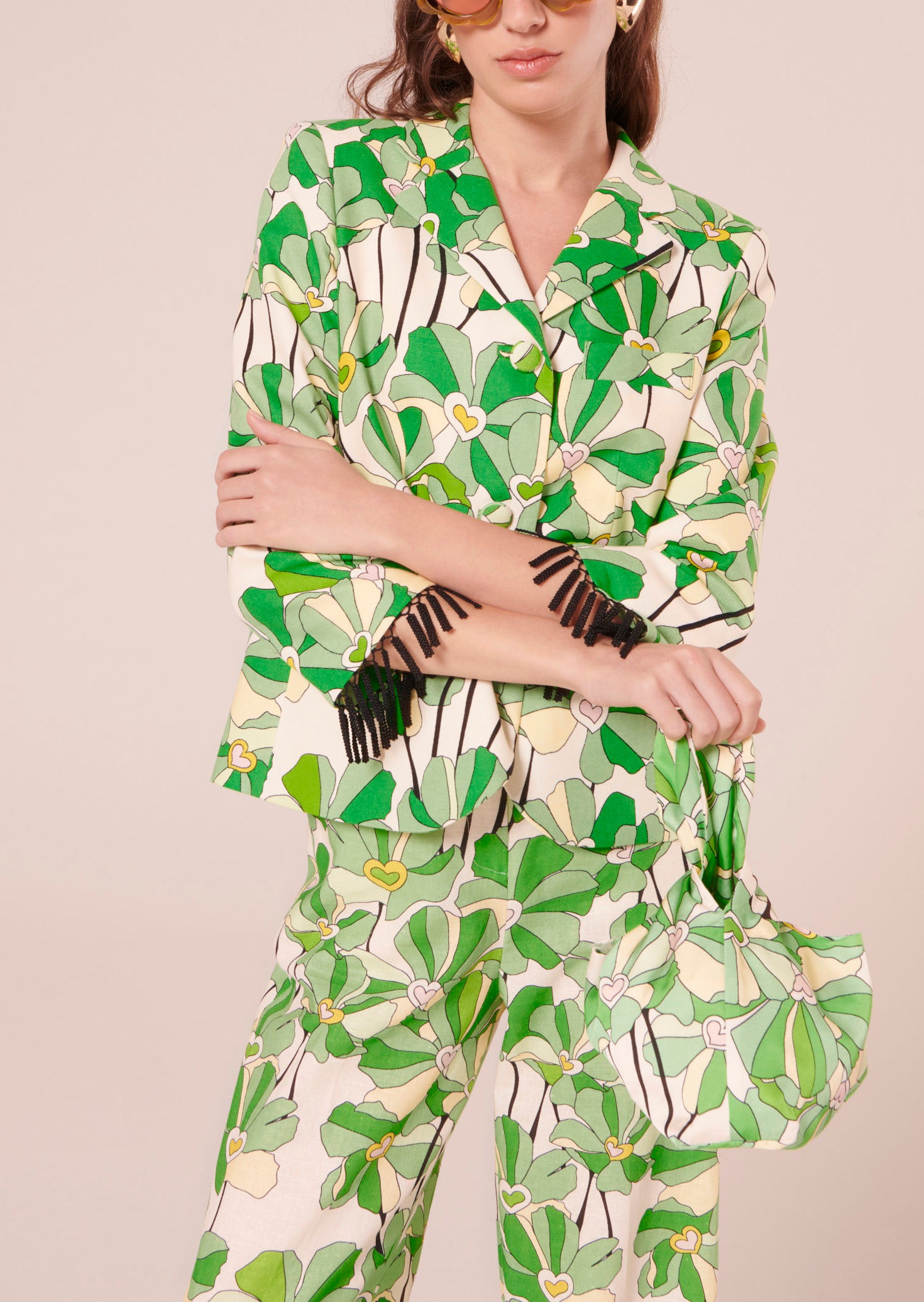 Veste Valensole verte imprimée à fleurs Faume - seconde main