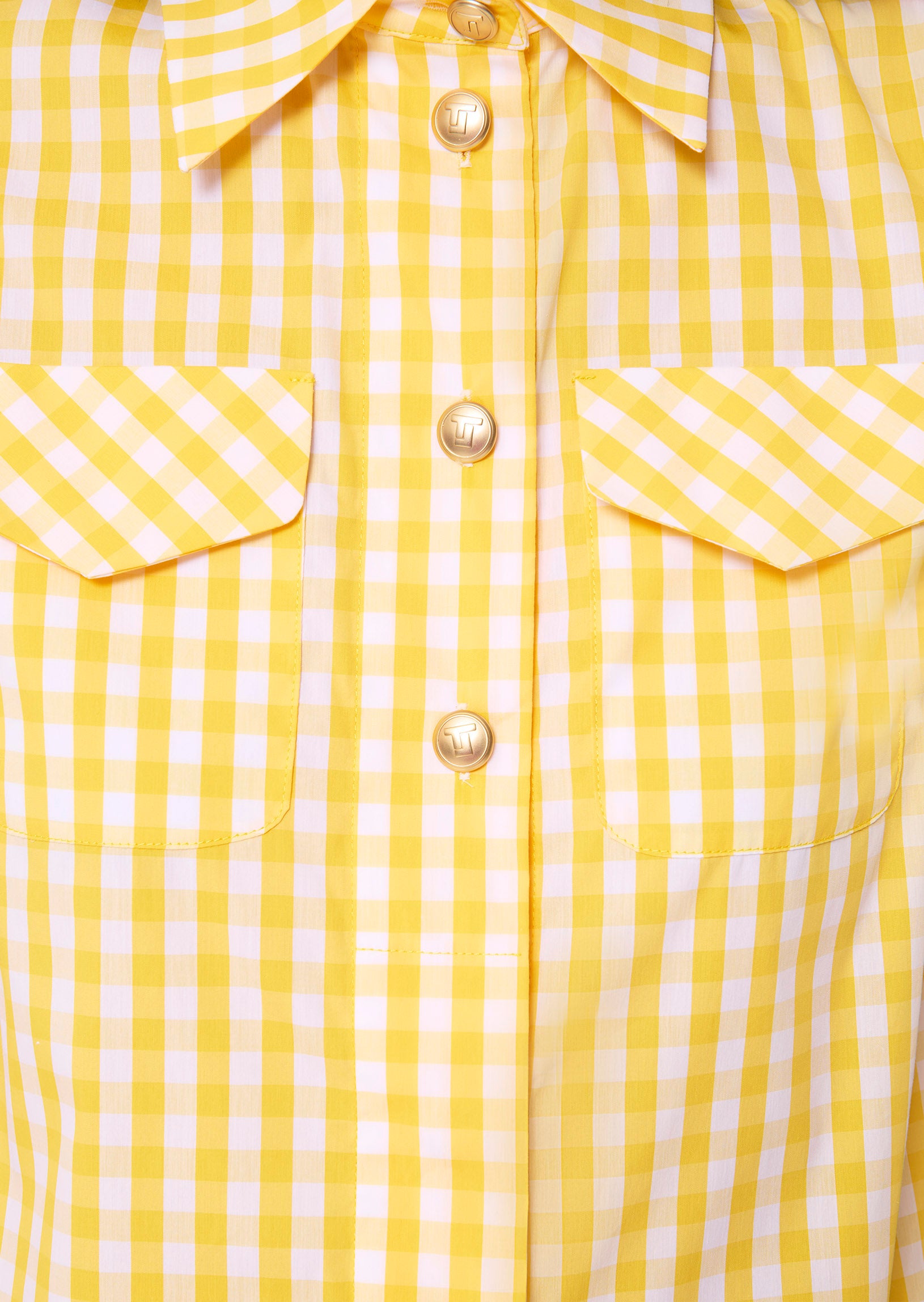 Top jaune en vichy Taormina Faume - seconde main