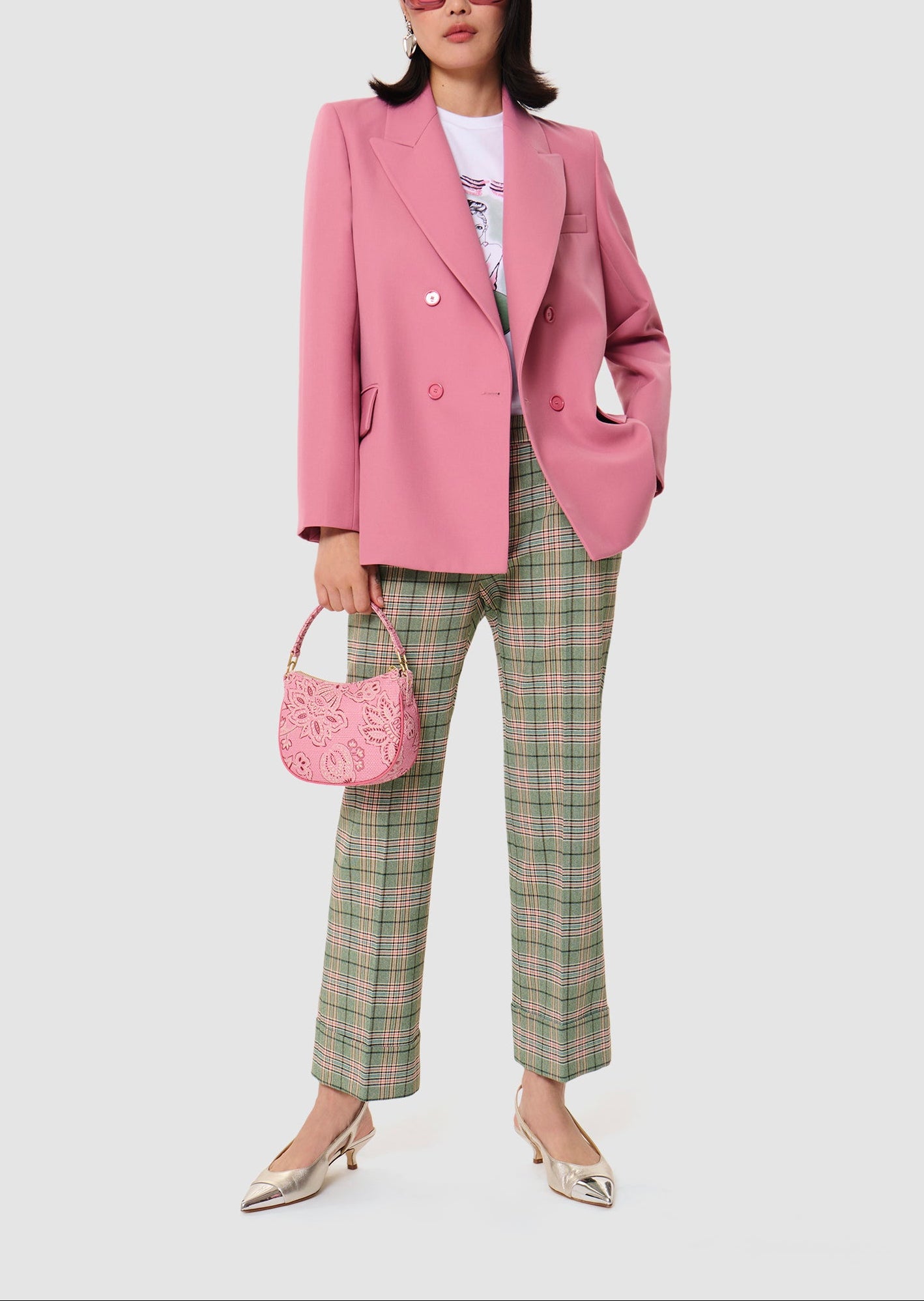 Pantalon vert en tartan Phill Faume - seconde main