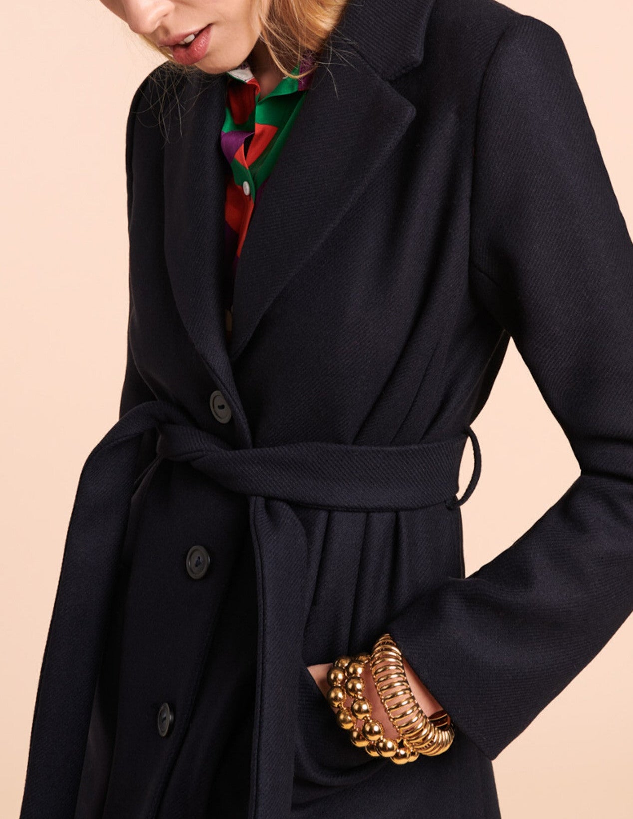 Manteau Mellie bleu nuit Faume - seconde main