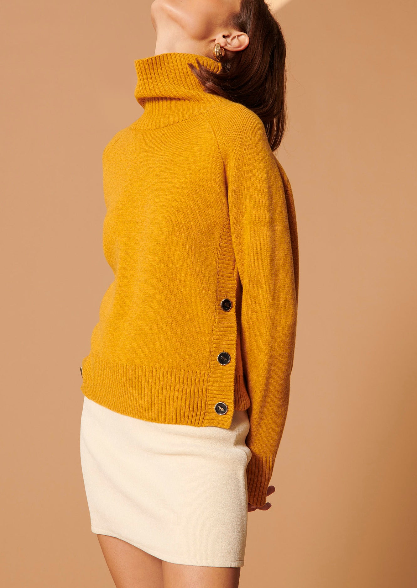 Pull Prague jaune en laine Faume - seconde main