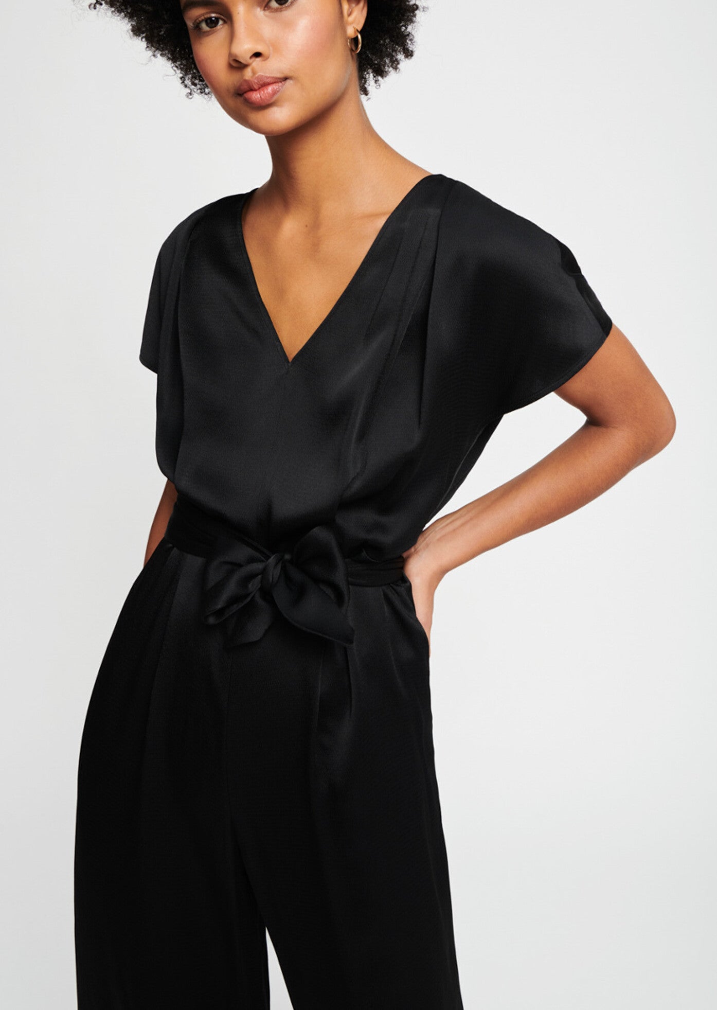 Combinaison noire satinée Faume - seconde main