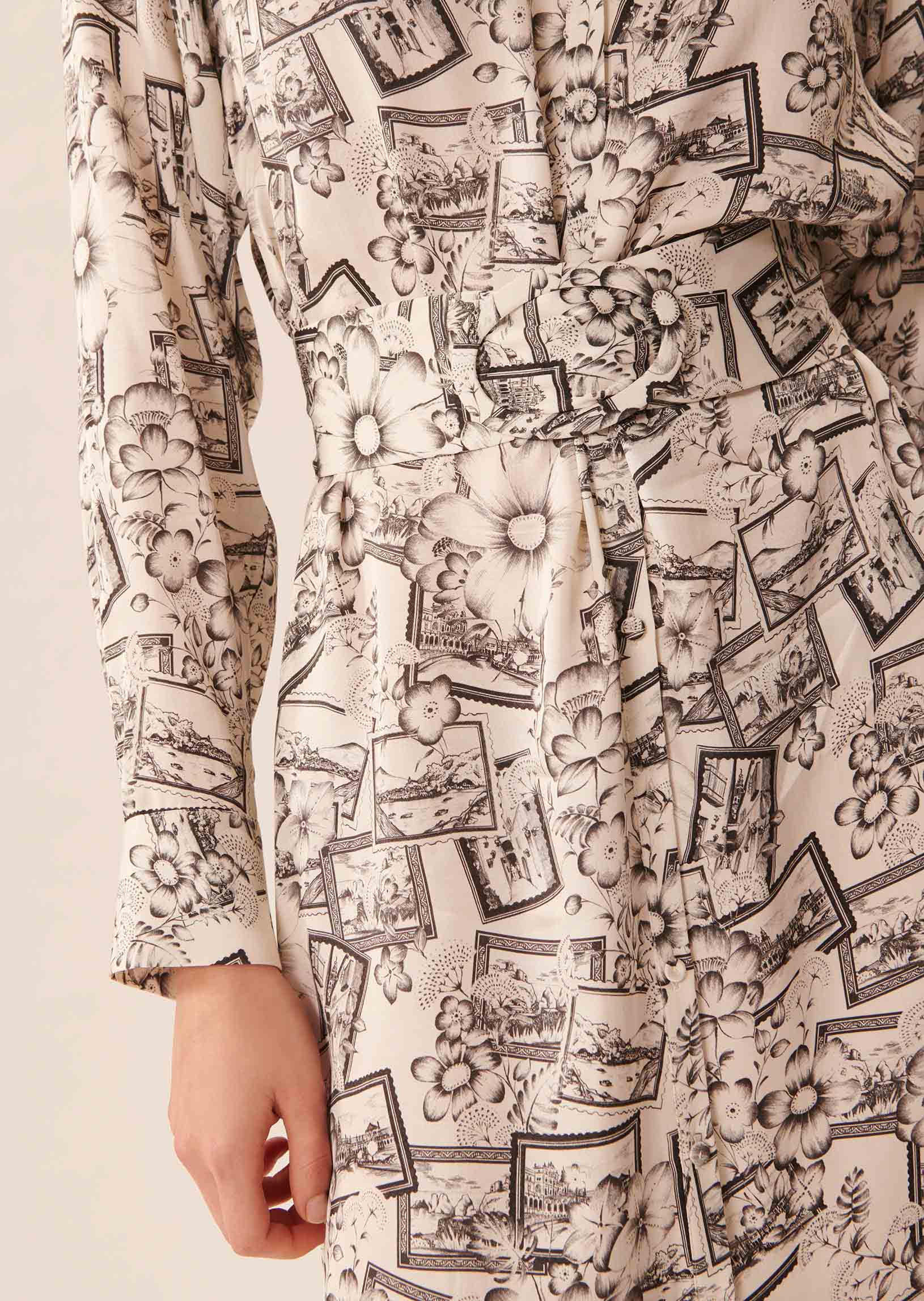 Robe Rachele écrue imprimé Faume - seconde main