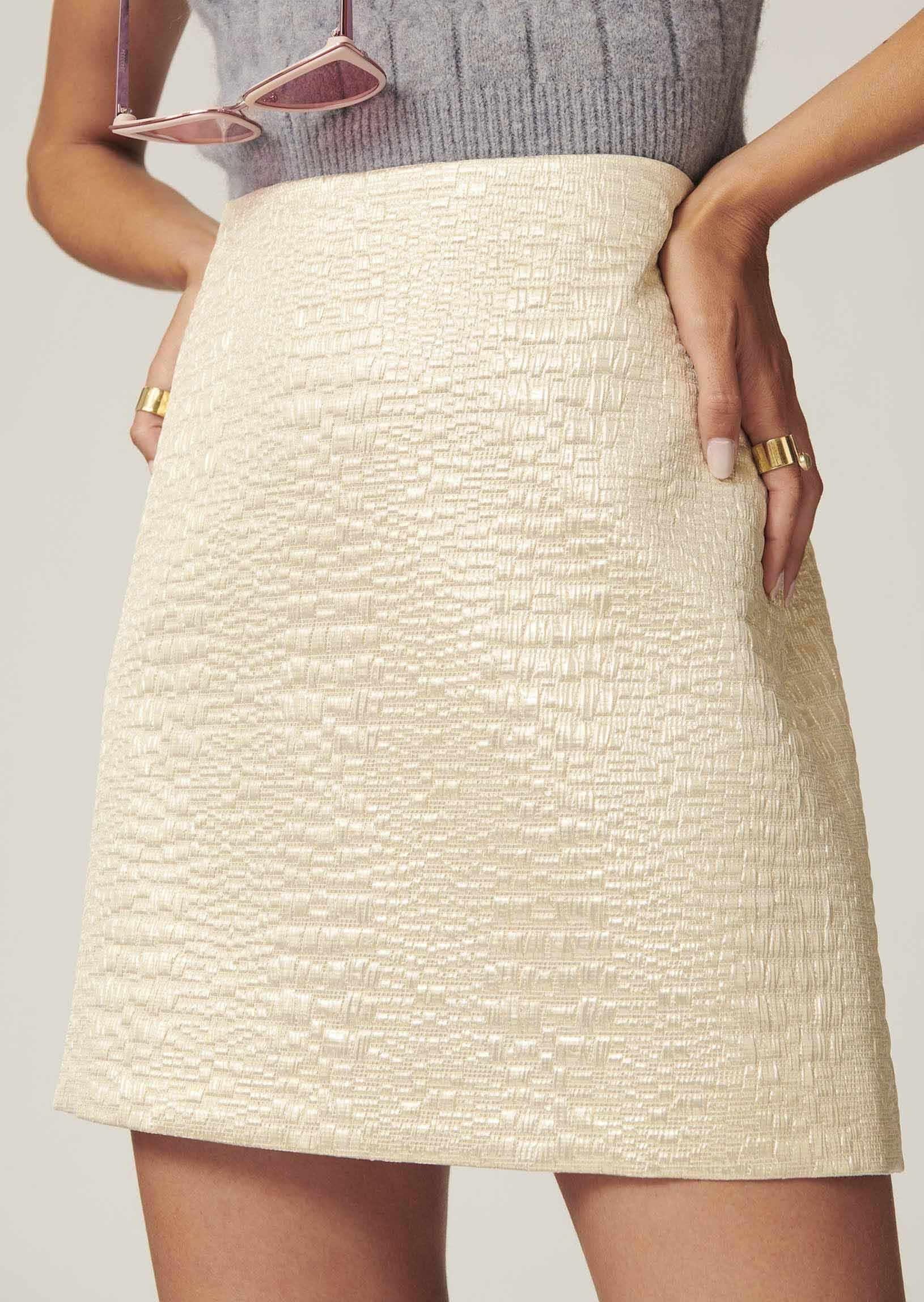 Jupe Jude or jacquard lurex Faume - seconde main