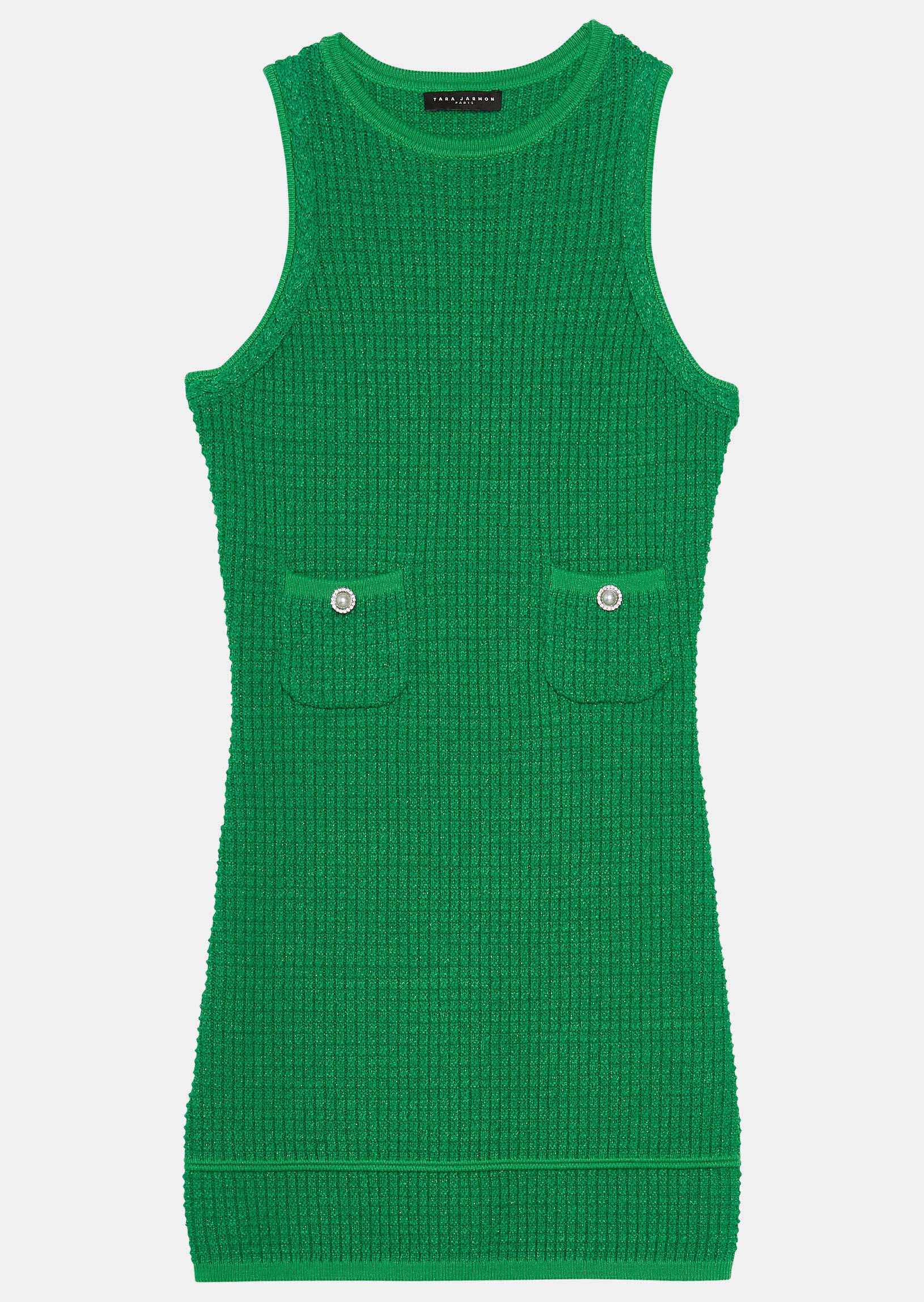 Robe Regard vert en maille tweedée Faume - seconde main