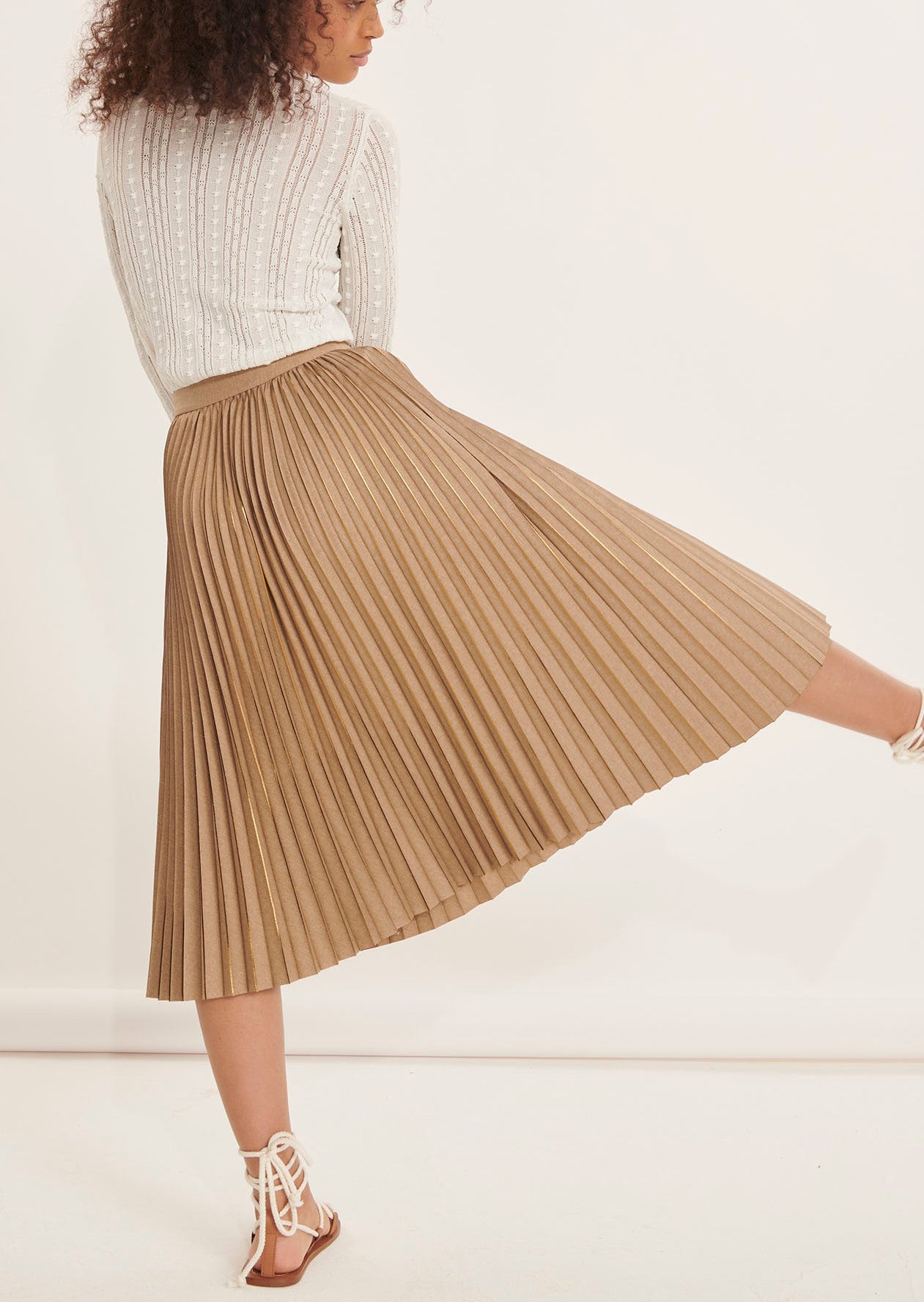 Jupe Juline or plissée Faume - seconde main