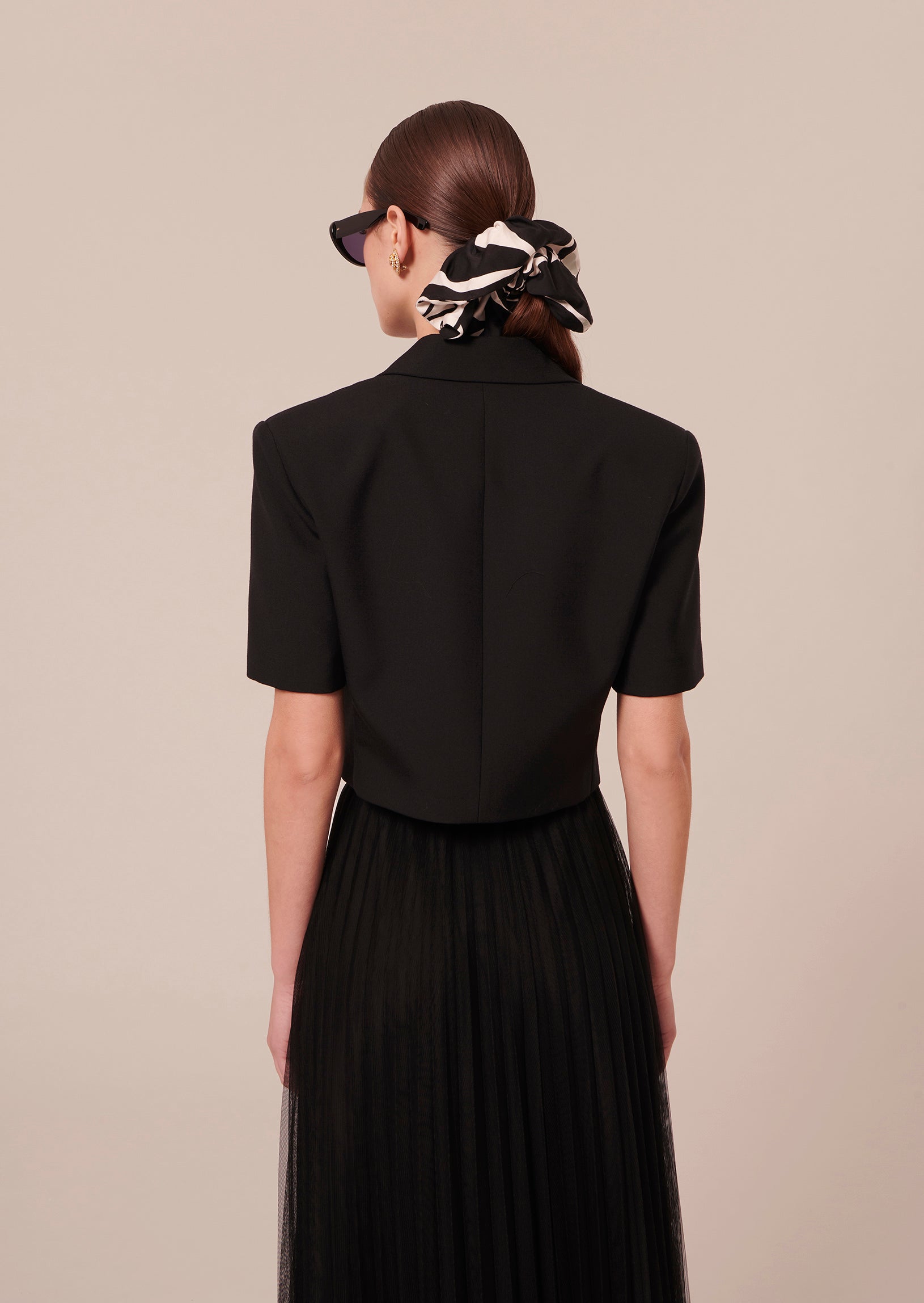 Veste Varosa noire en laine froide Faume - seconde main