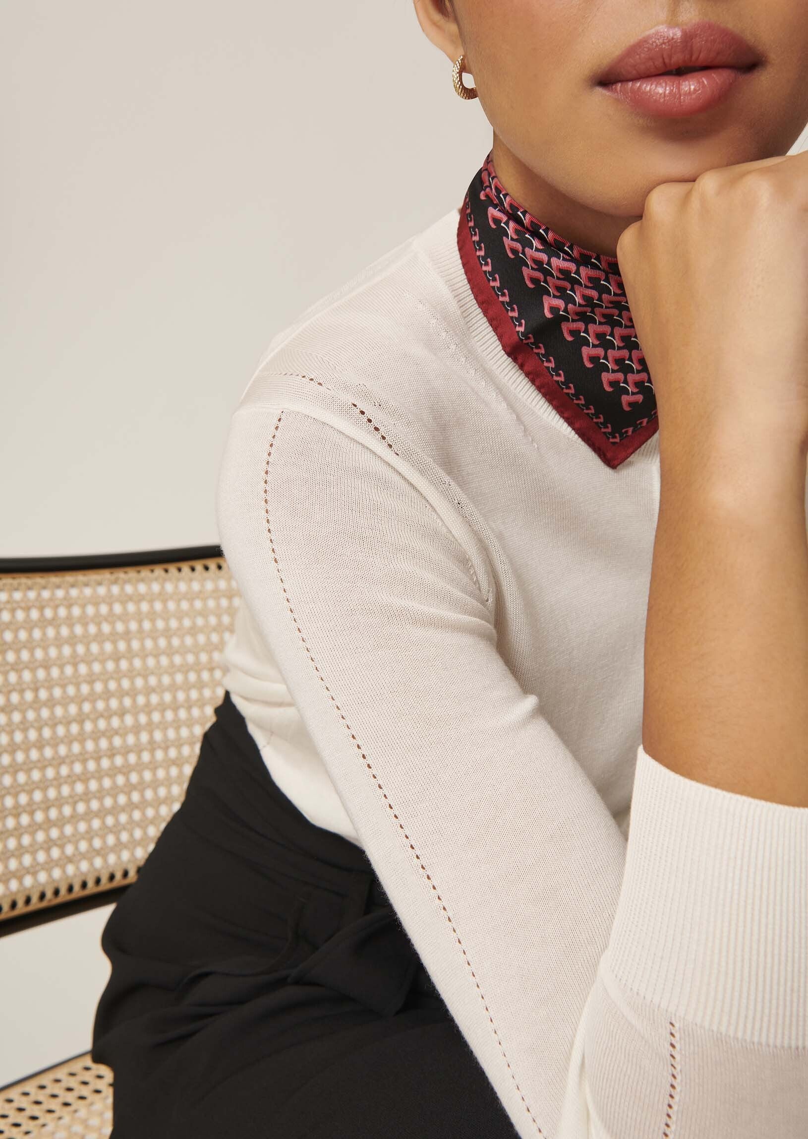 Gilet Geffrey écru en tencel extrafin Faume - seconde main